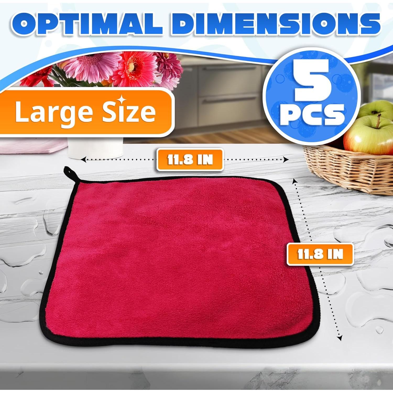 Paños de Limpieza de Microfibra VIKROM 30x30 cm - 5 Pcs