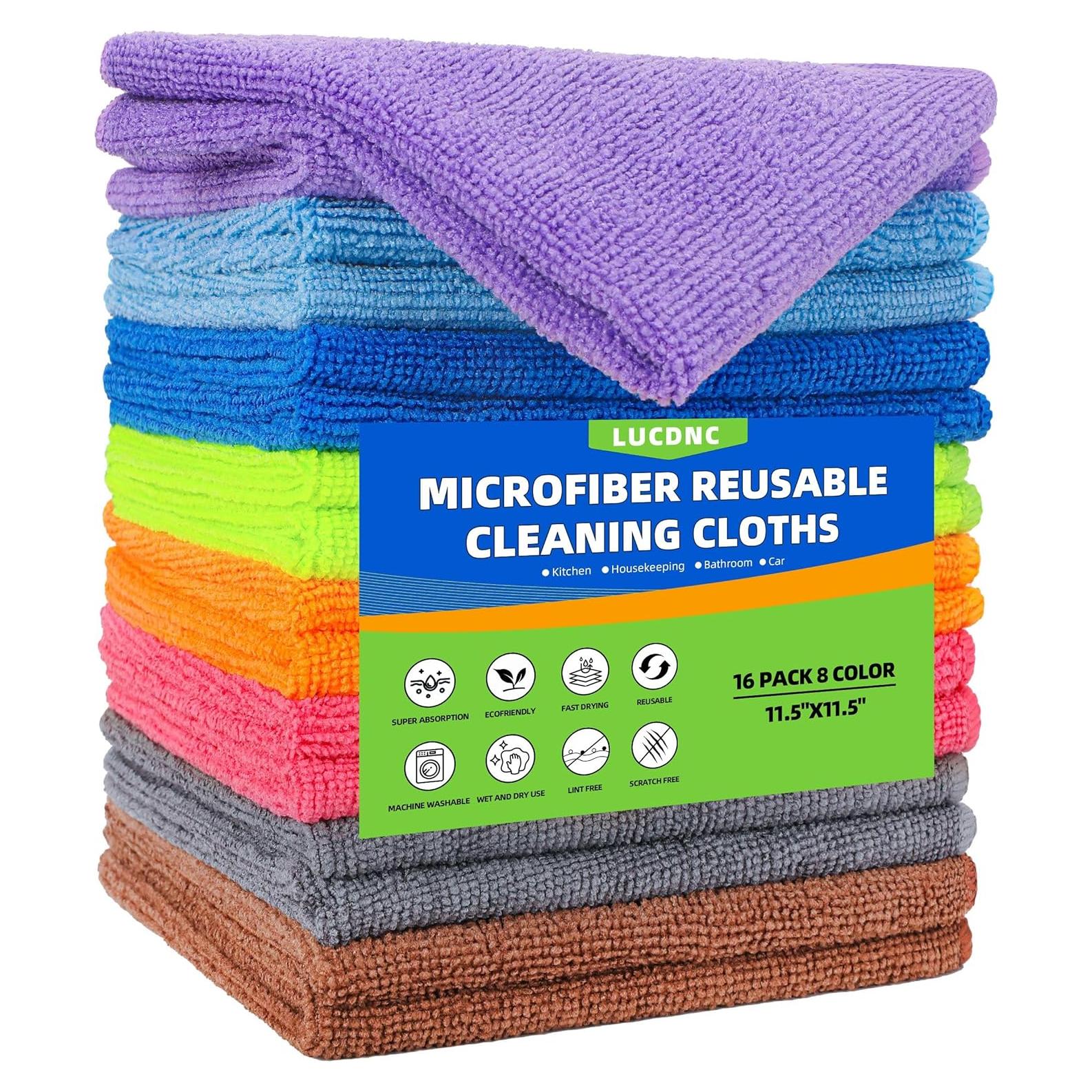 Paños de limpieza de microfibra LUCDNC 16 unidades 29.2cm