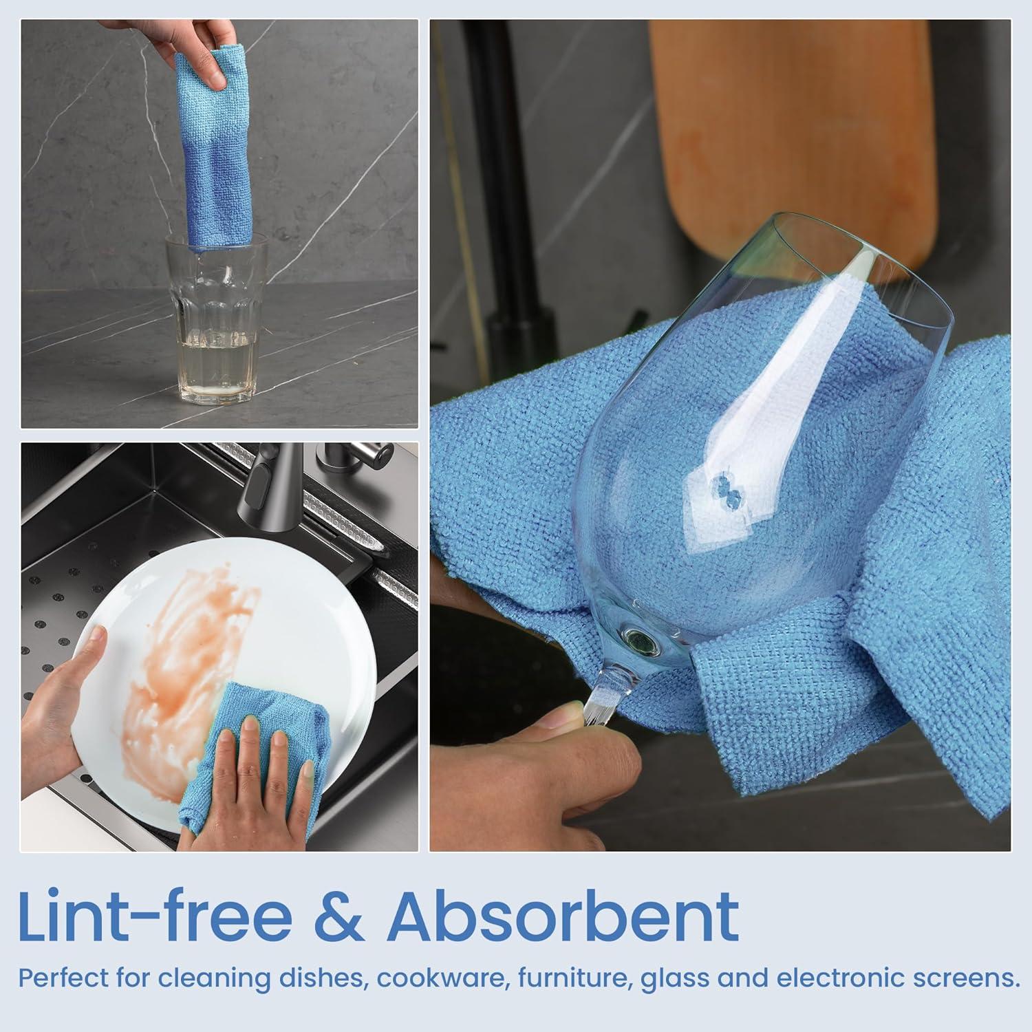 Rollo de Paños de Microfibra Greenfound 80 Unidades 29.2x29.2 cm Azul