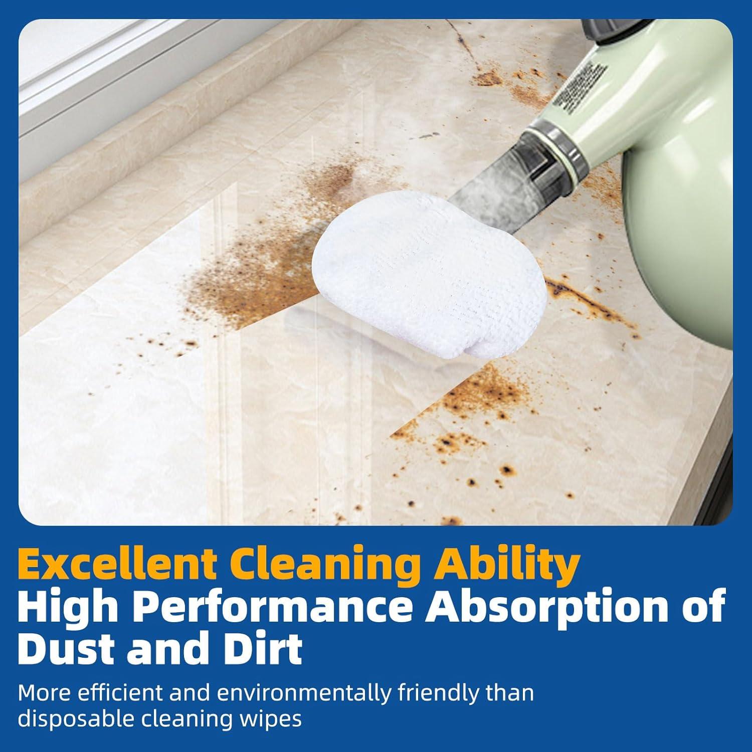 Paquete de 10 Paños de Microfibra LOVECO para Limpiadores de Vapor