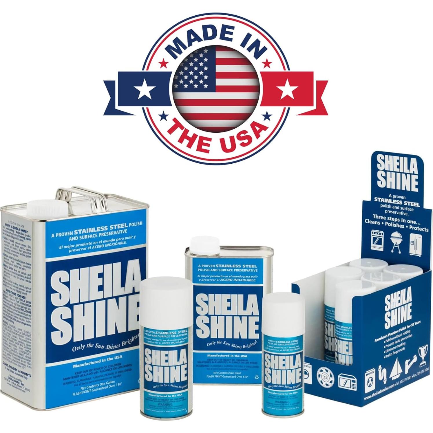 Limpiador y Pulidor de Acero Inoxidable Sheila Shine 12 x 295 ml