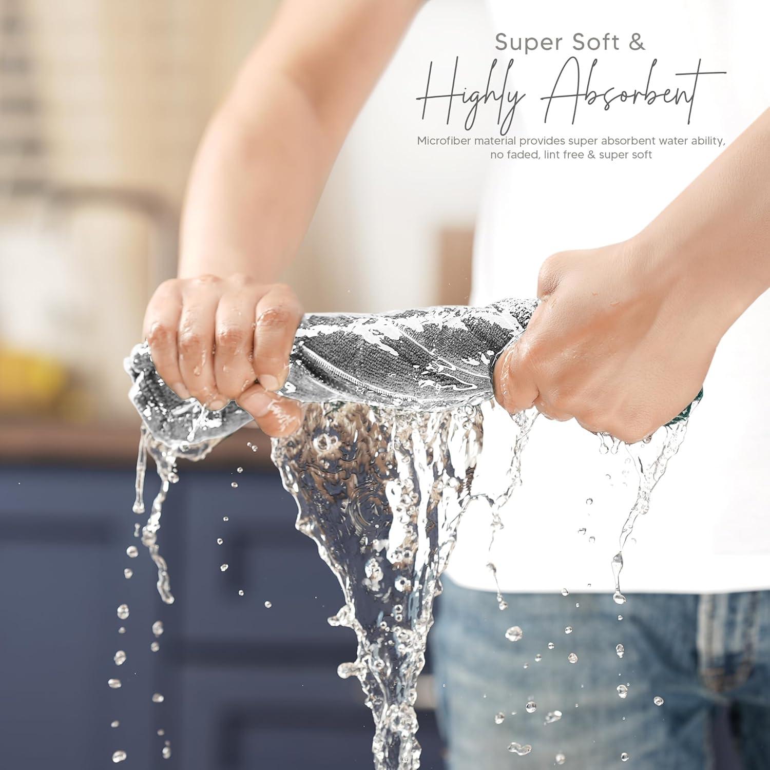 Juego de paños de lavado Utopia 8 piezas 30x30 cm microfibra gris