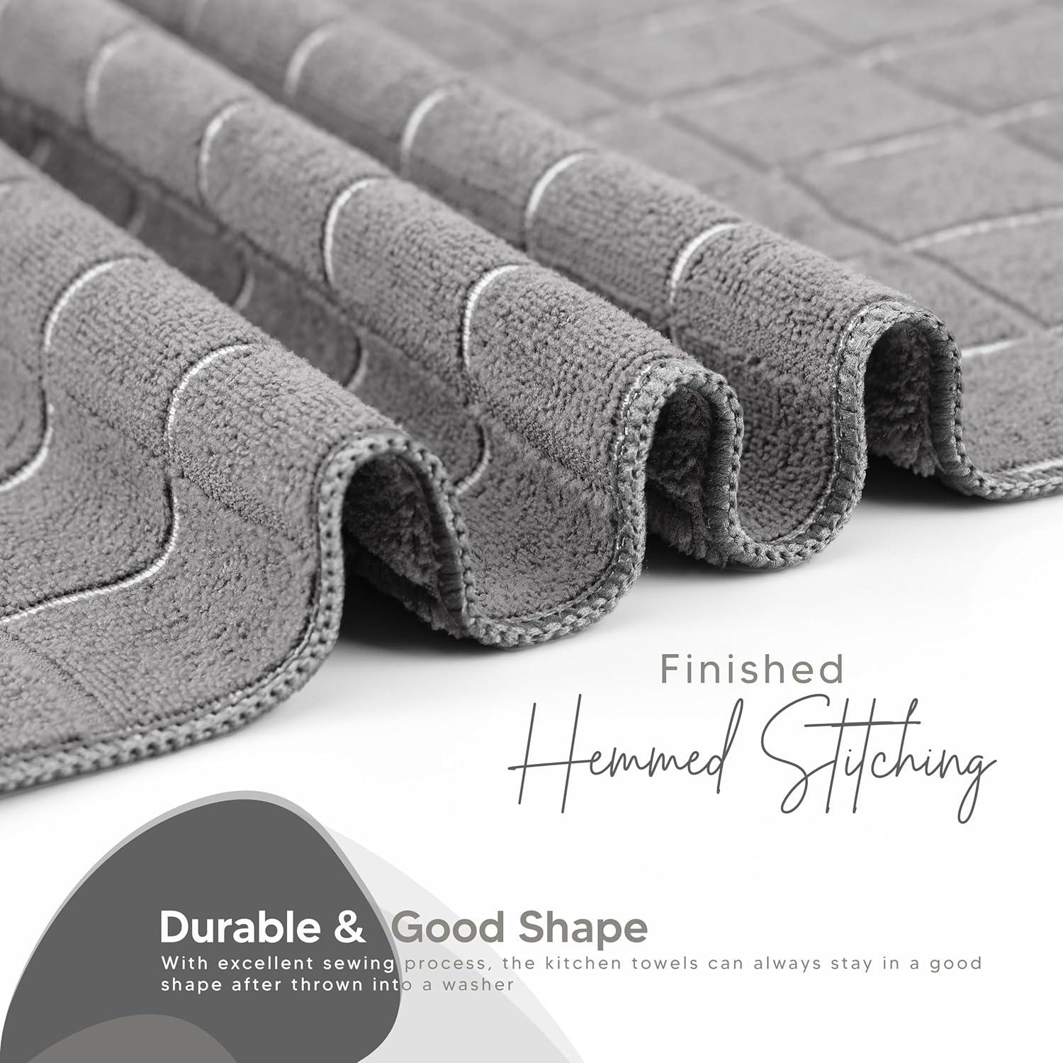 Juego de paños de lavado Utopia 8 piezas 30x30 cm microfibra gris