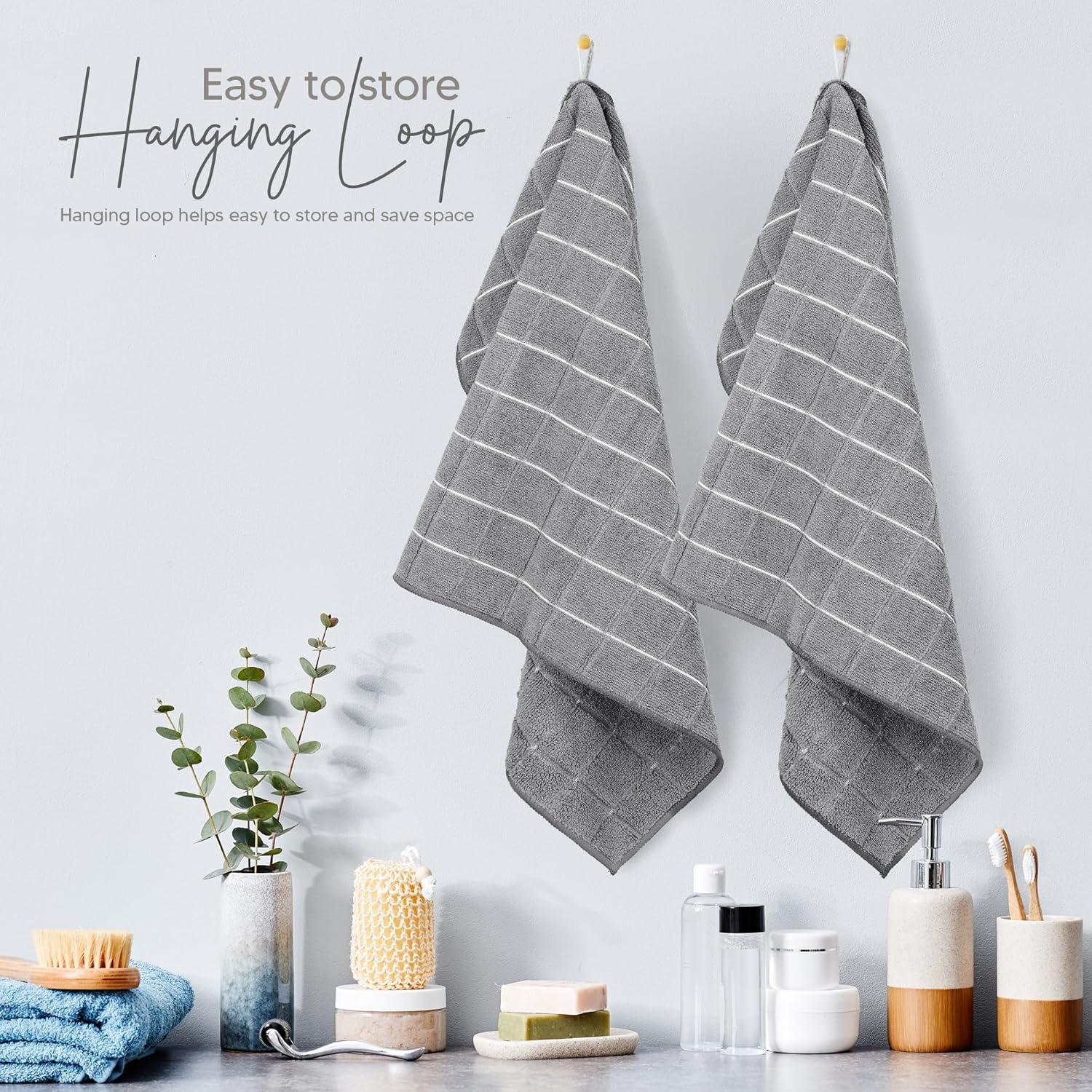 Juego de paños de lavado Utopia 8 piezas 30x30 cm microfibra gris