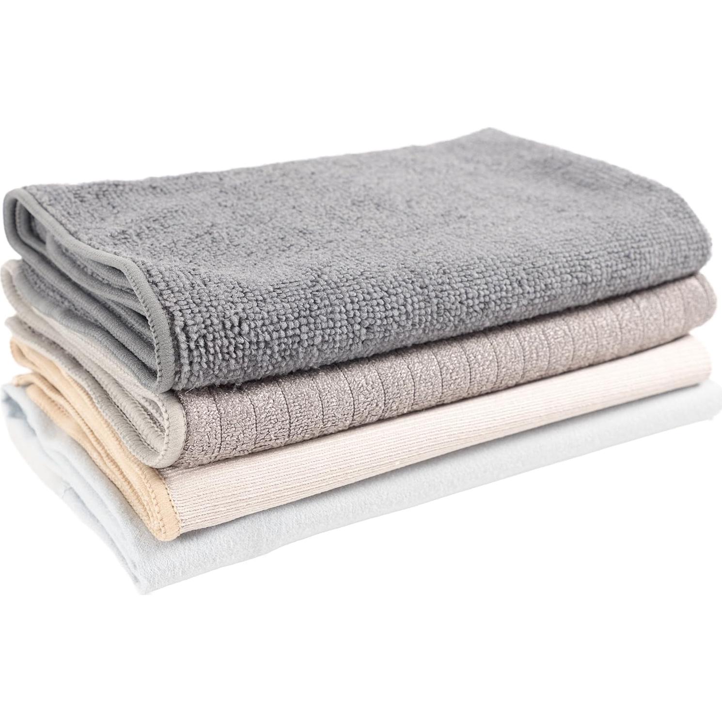 Paquete de 4 Paños de Microfibra KAF Home 38x46cm Multiusos