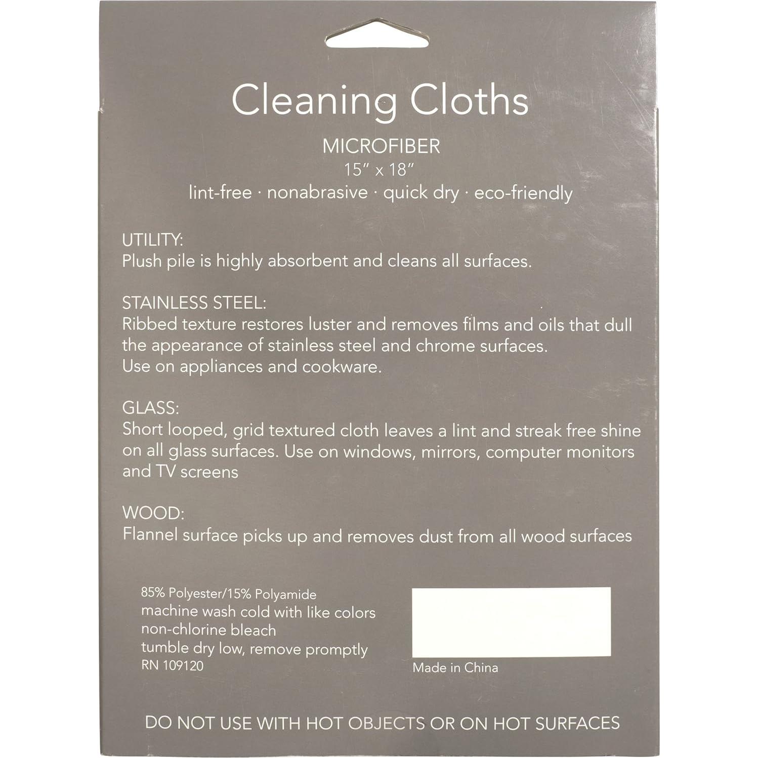 Paquete de 4 Paños de Microfibra KAF Home 38x46cm Multiusos