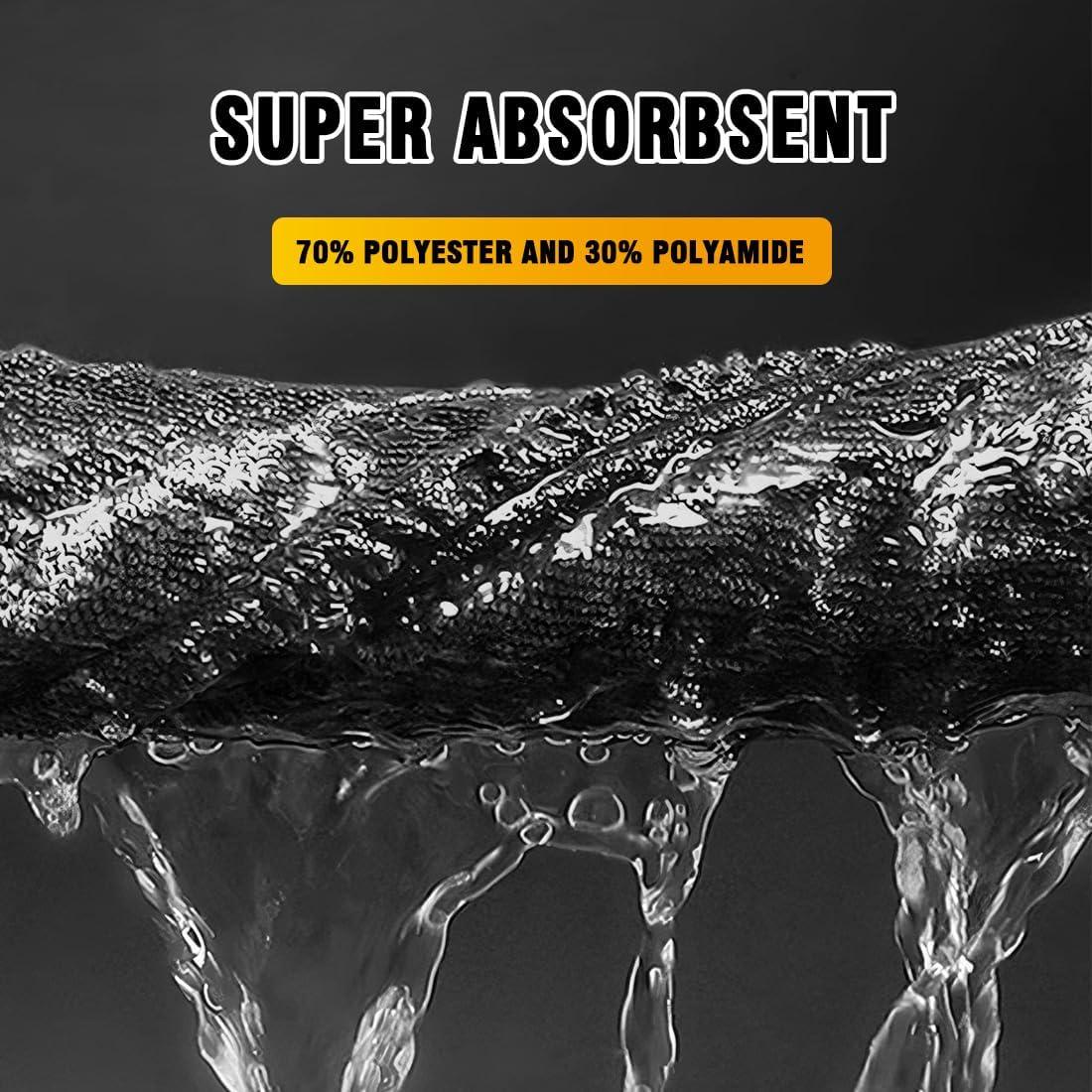 Toallas de Microfibra GLIMGLINT 3 Paquetes 40.64cm Ultra Absorbentes