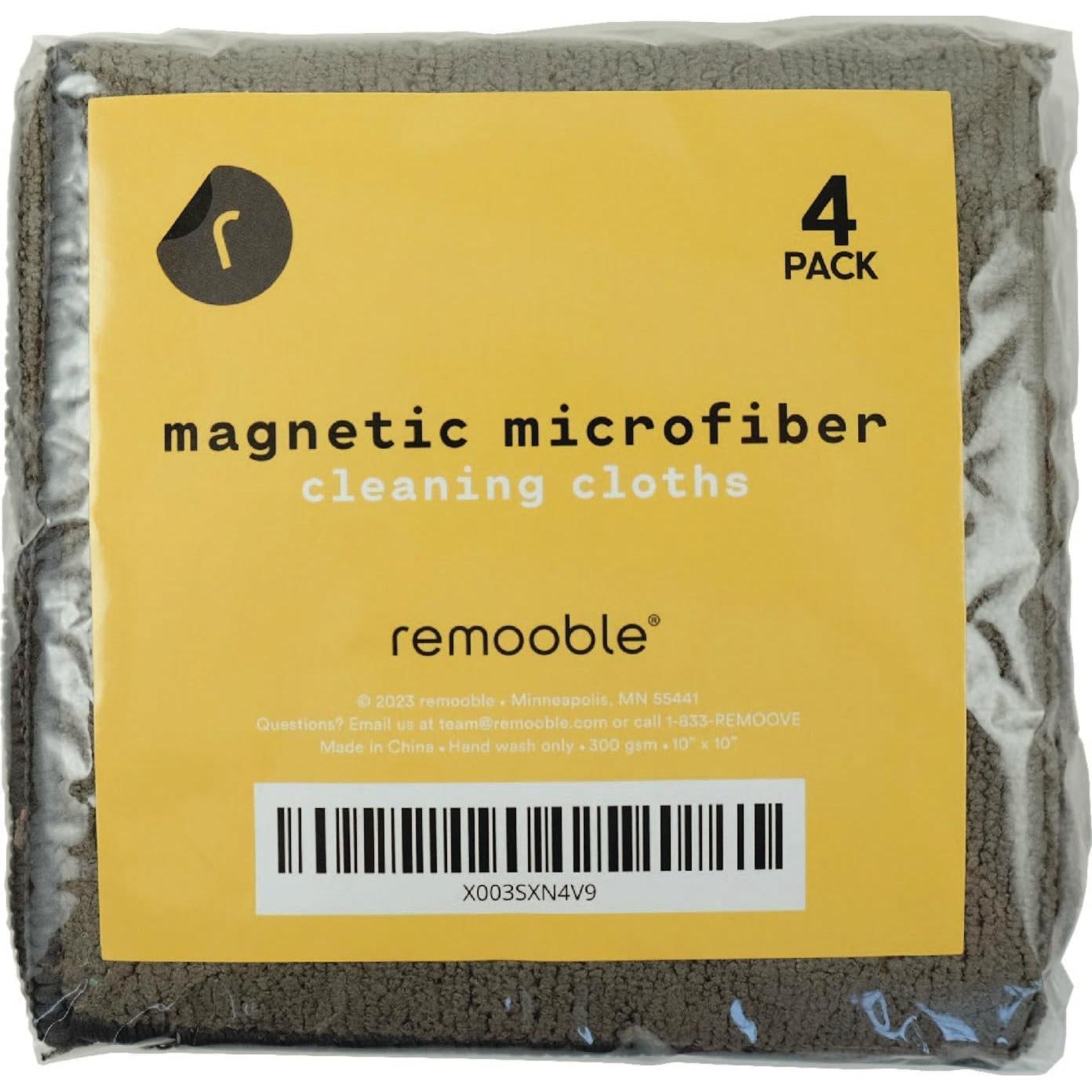 Paquete de 4 Paños Magnéticos Microfibra Remooble 25.4x25.4cm