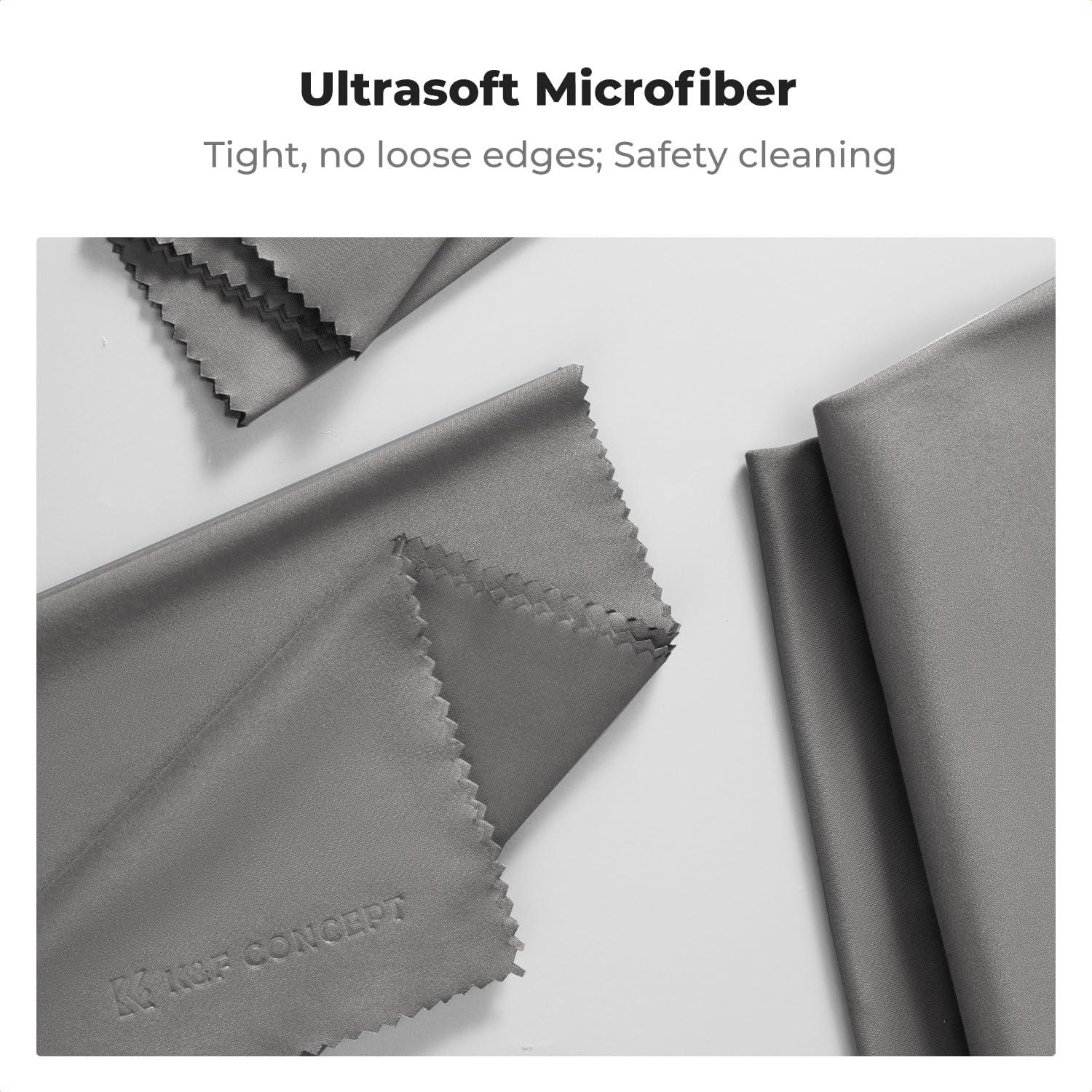 Paquete de 4 paños de microfibra K&F Concept 40x40 cm gris