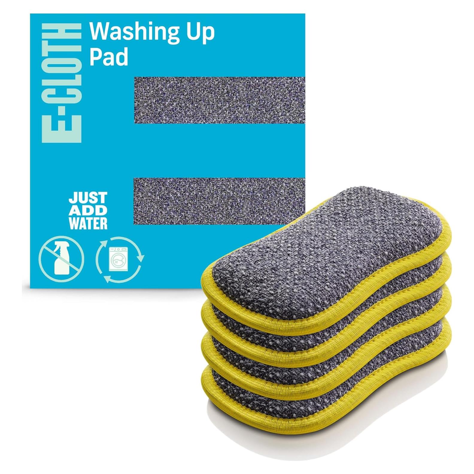E-Cloth Almohadilla de Lavado Microfibra Amarillo 4 Piezas