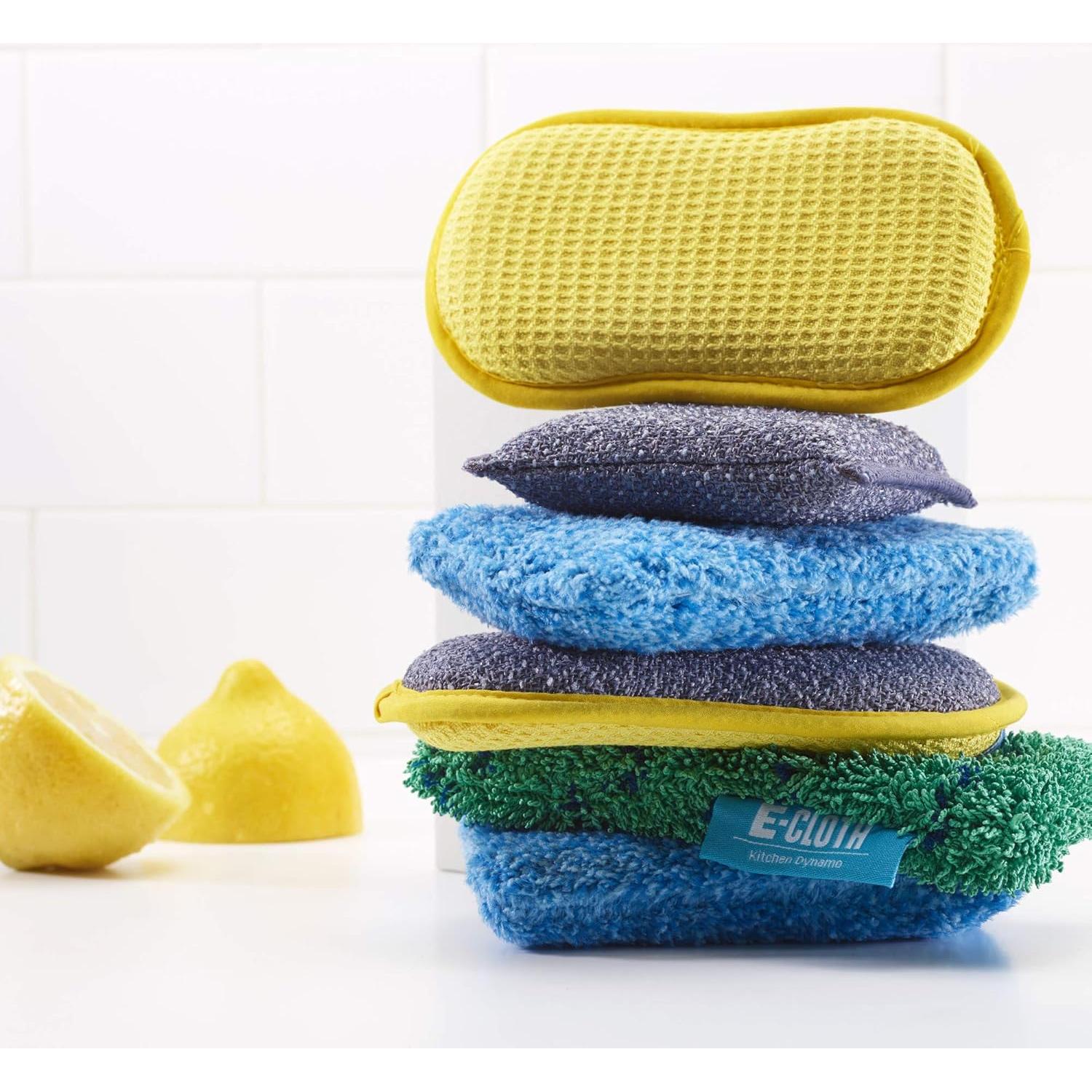 E-Cloth Almohadilla de Lavado Microfibra Amarillo 4 Piezas