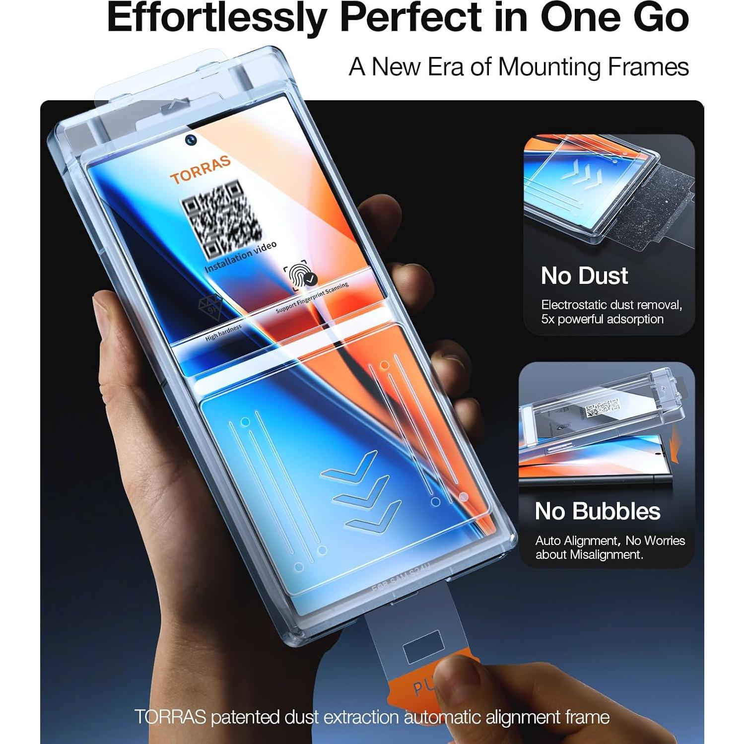 Protector de Pantalla TORRAS para Samsung Galaxy S24 Ultra 2-Pack