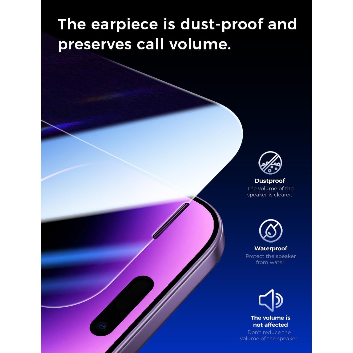 Protector de Pantalla Vidrio Templado MAGIC JOHN para iPhone 14 Pro Max 6.7" - Paquete de 2