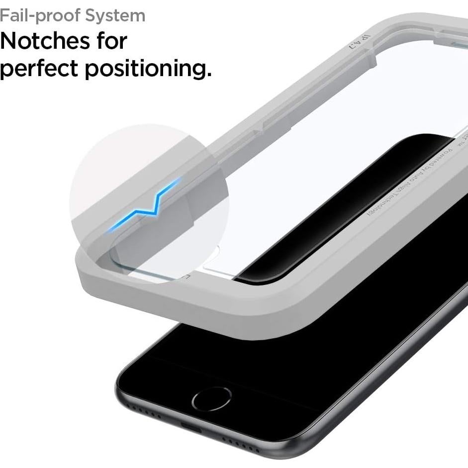 Protector de Pantalla Vidrio Templado Spigen 2 Paquete iPhone SE 3/2, 8, 7