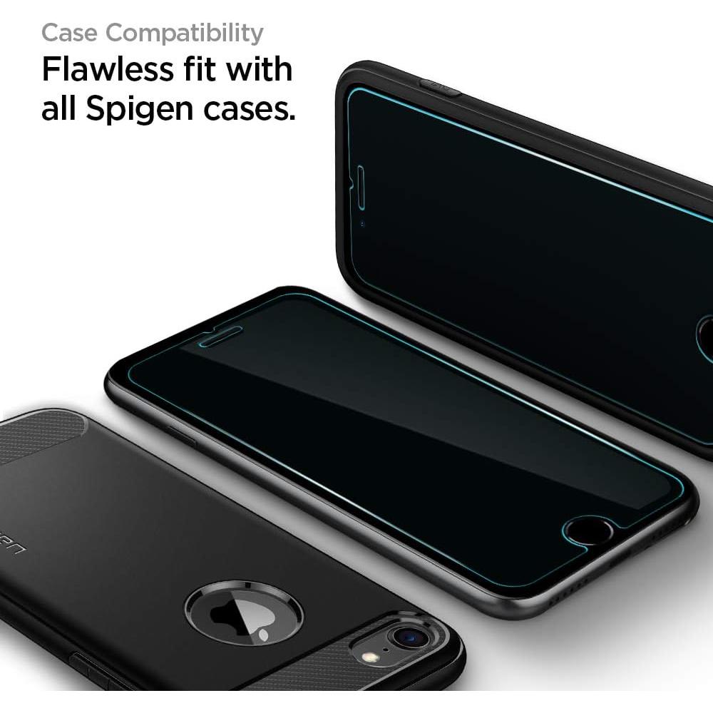 Protector de Pantalla Vidrio Templado Spigen 2 Paquete iPhone SE 3/2, 8, 7