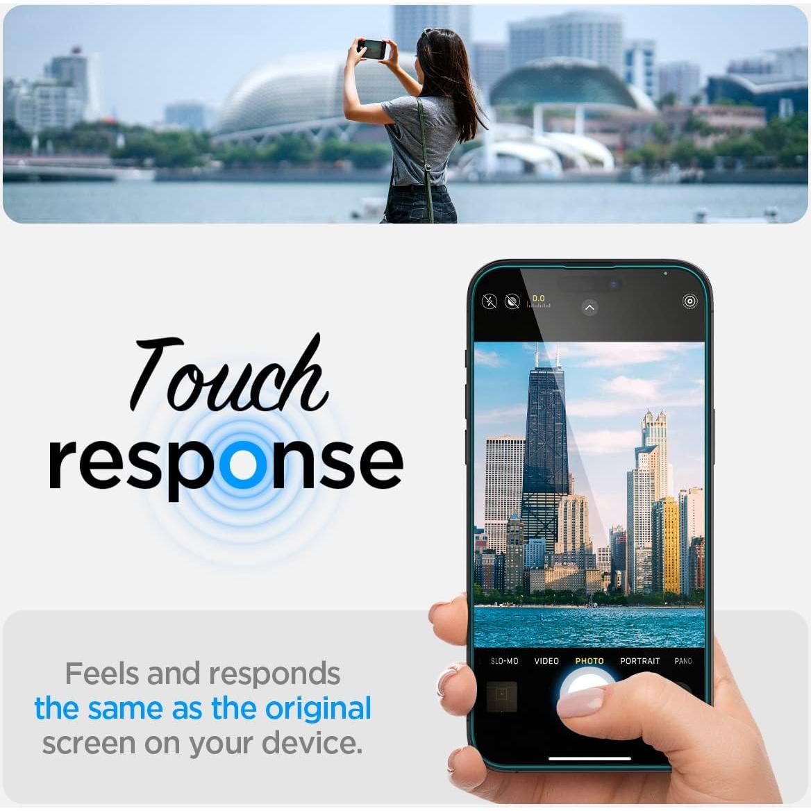 Protector de Pantalla Vidrio Templado Spigen iPhone 14 Pro - 2 Paquete