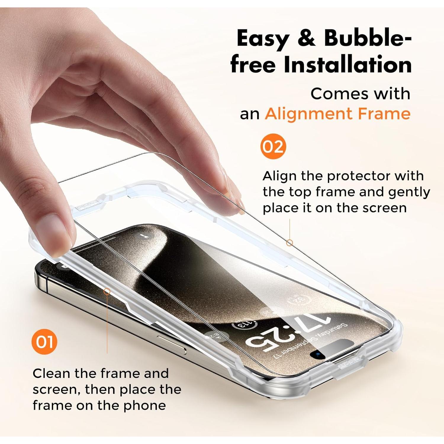 Protector de Pantalla UNBREAKcable para iPhone 15 Pro 3-Pack