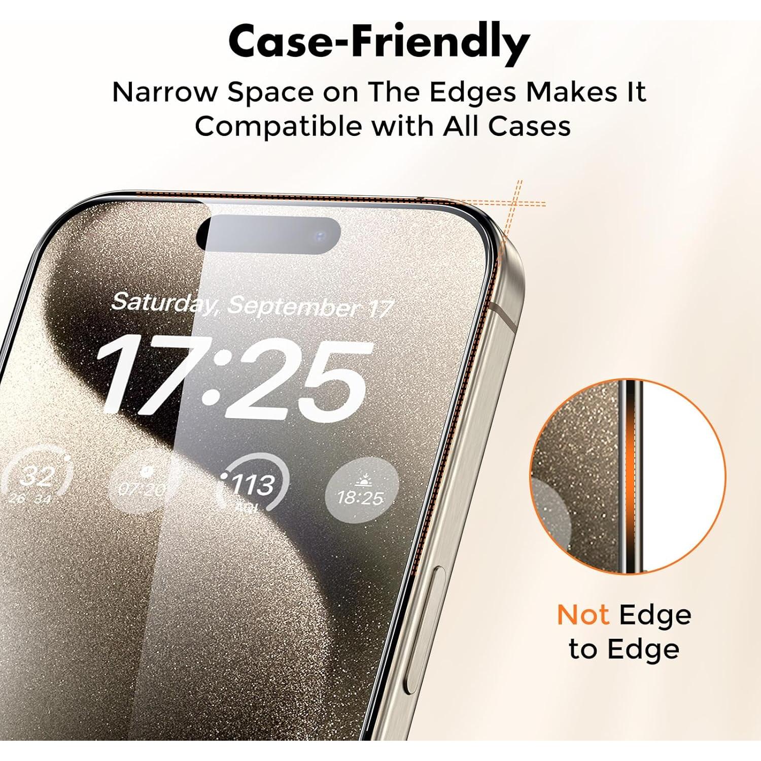 Protector de Pantalla UNBREAKcable para iPhone 15 Pro 3-Pack