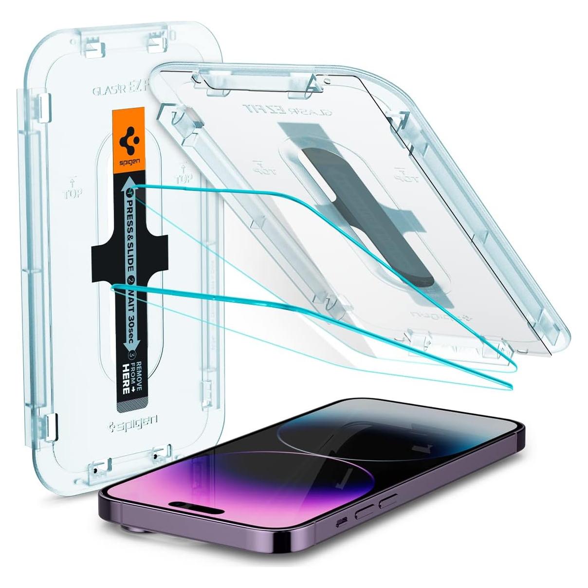 Protector de Pantalla Vidrio Templado Spigen iPhone 14 Pro Max