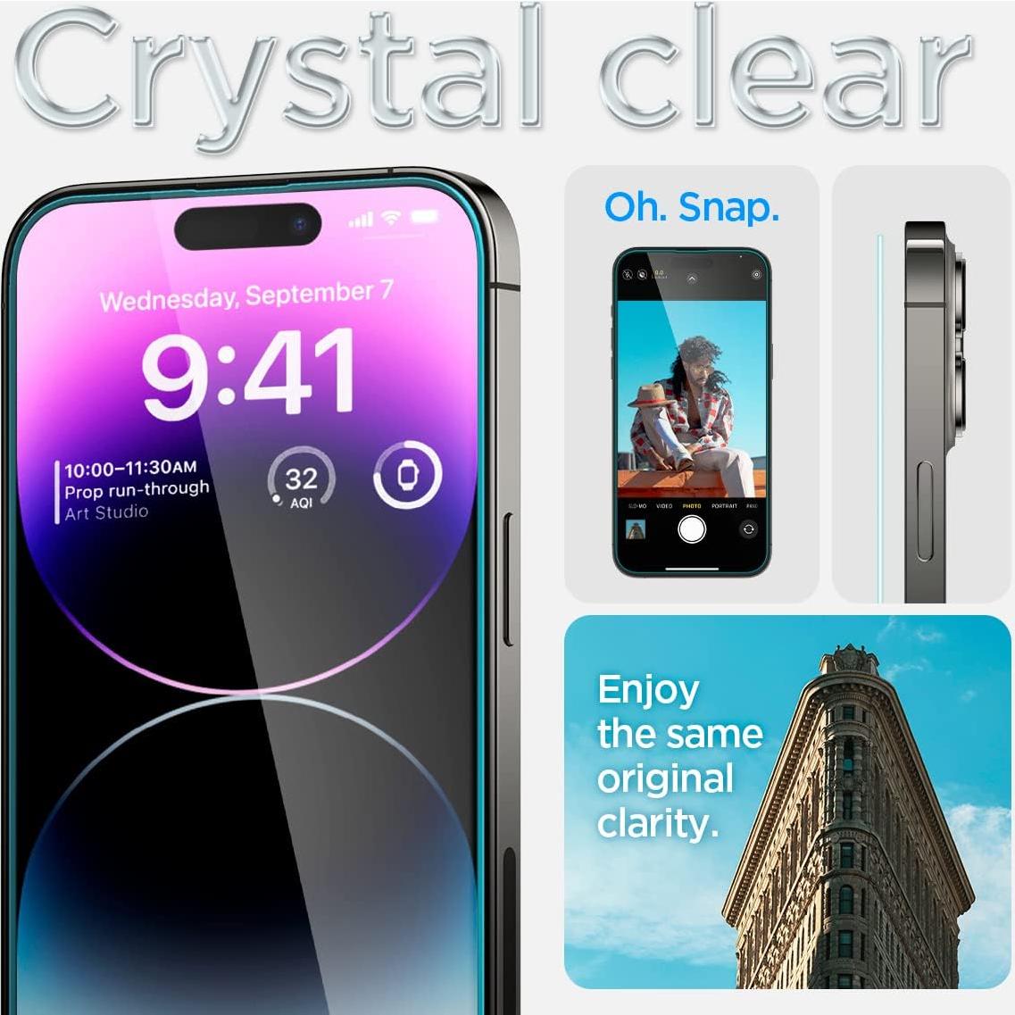 Protector de Pantalla Vidrio Templado Spigen iPhone 14 Pro Max