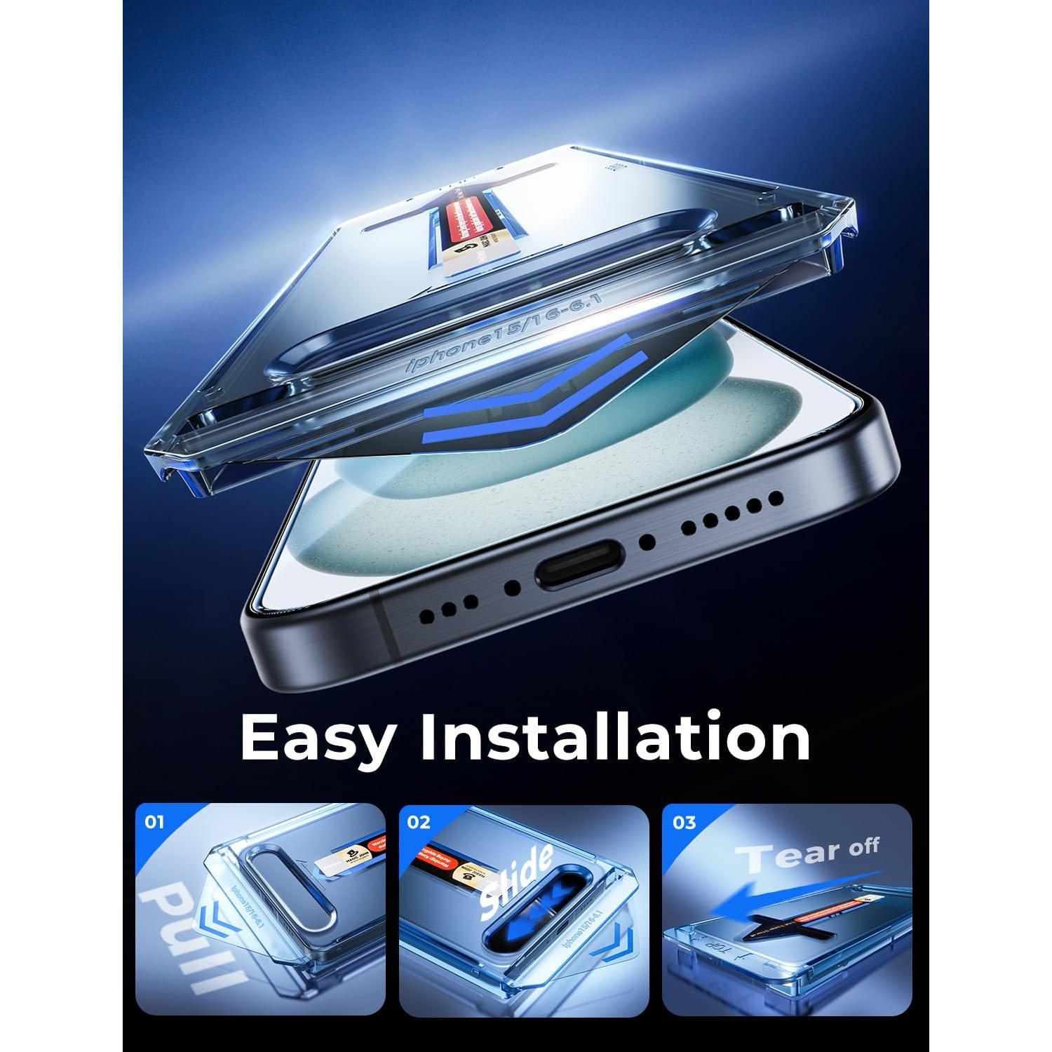 Protector de Pantalla Vidrio Templado MAGIC JOHN iPhone 15 6.1"