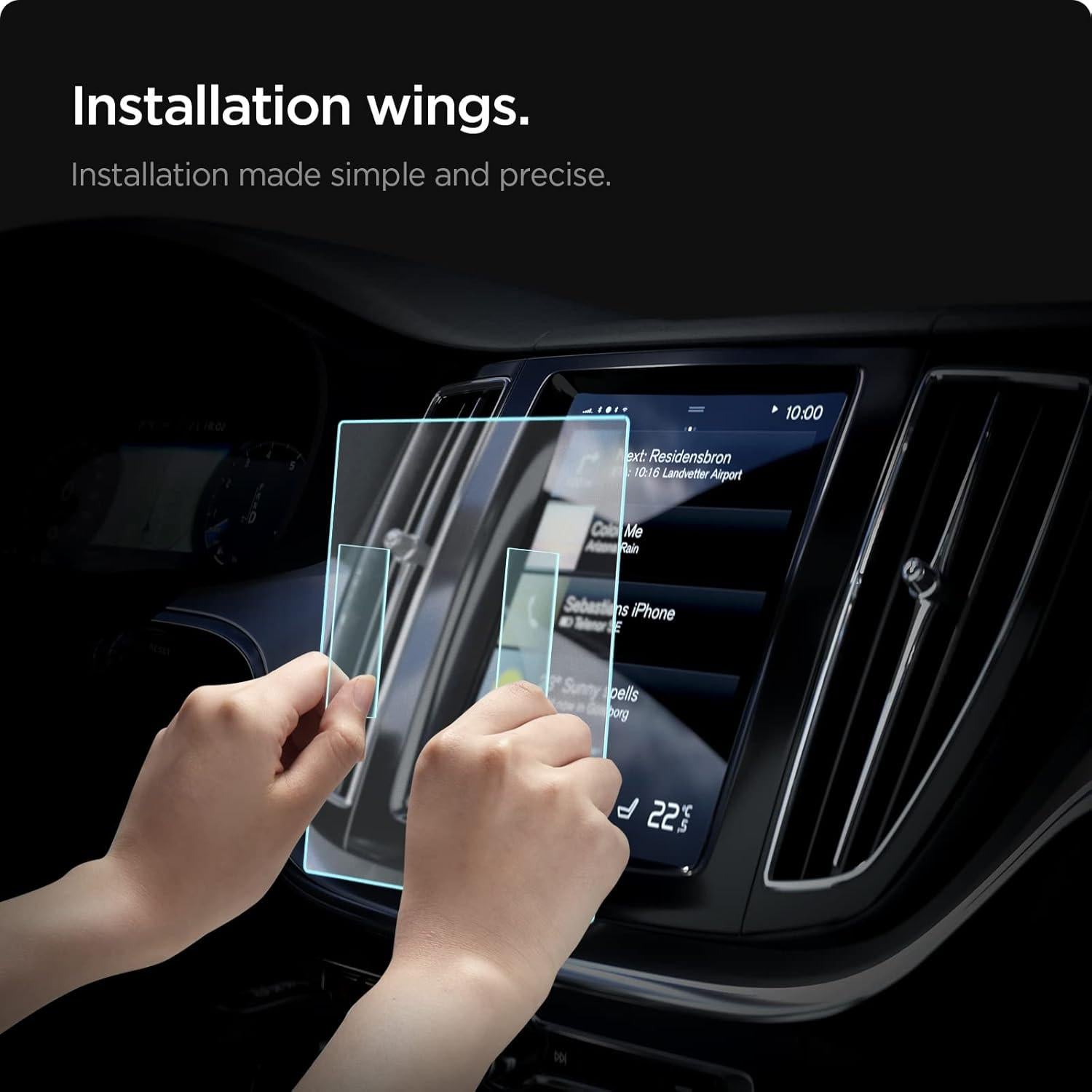 Protector de Pantalla Vidrio Templado Spigen 9" para Volvo