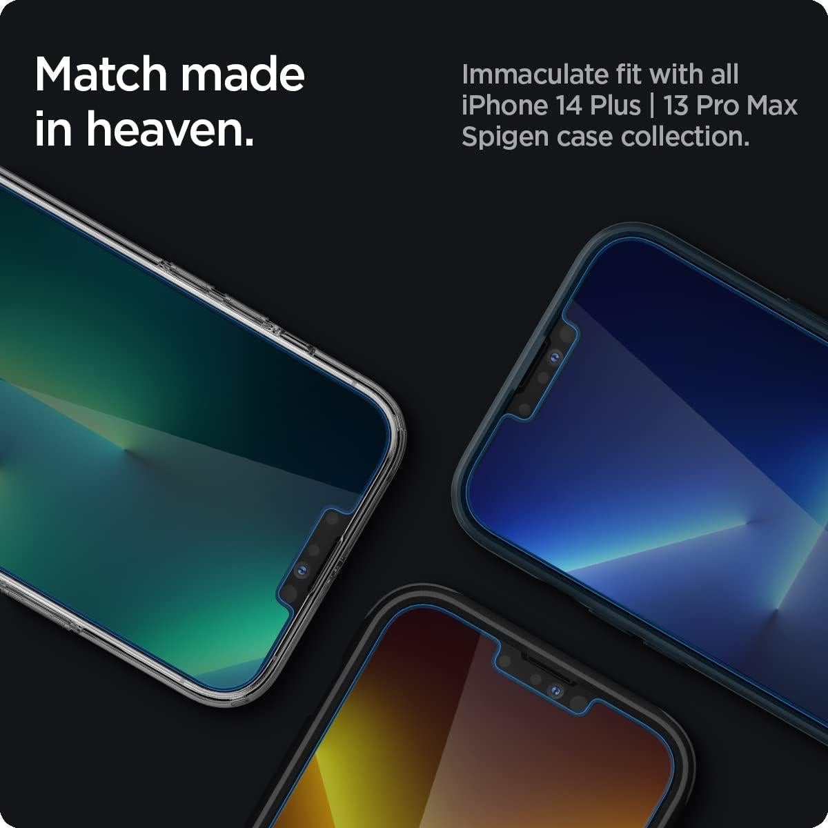 Protector de Pantalla Vidrio Templado Spigen iPhone 14 Plus/13 Pro Max [2 Unidades]