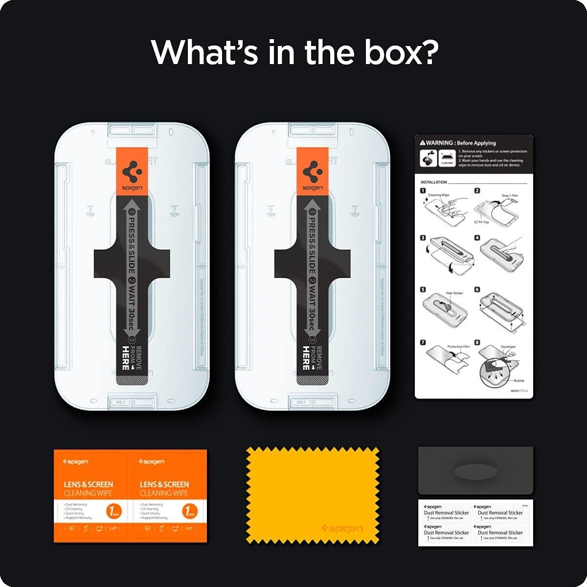 Protector de Pantalla Vidrio Templado Spigen iPhone 14 Plus/13 Pro Max [2 Unidades]