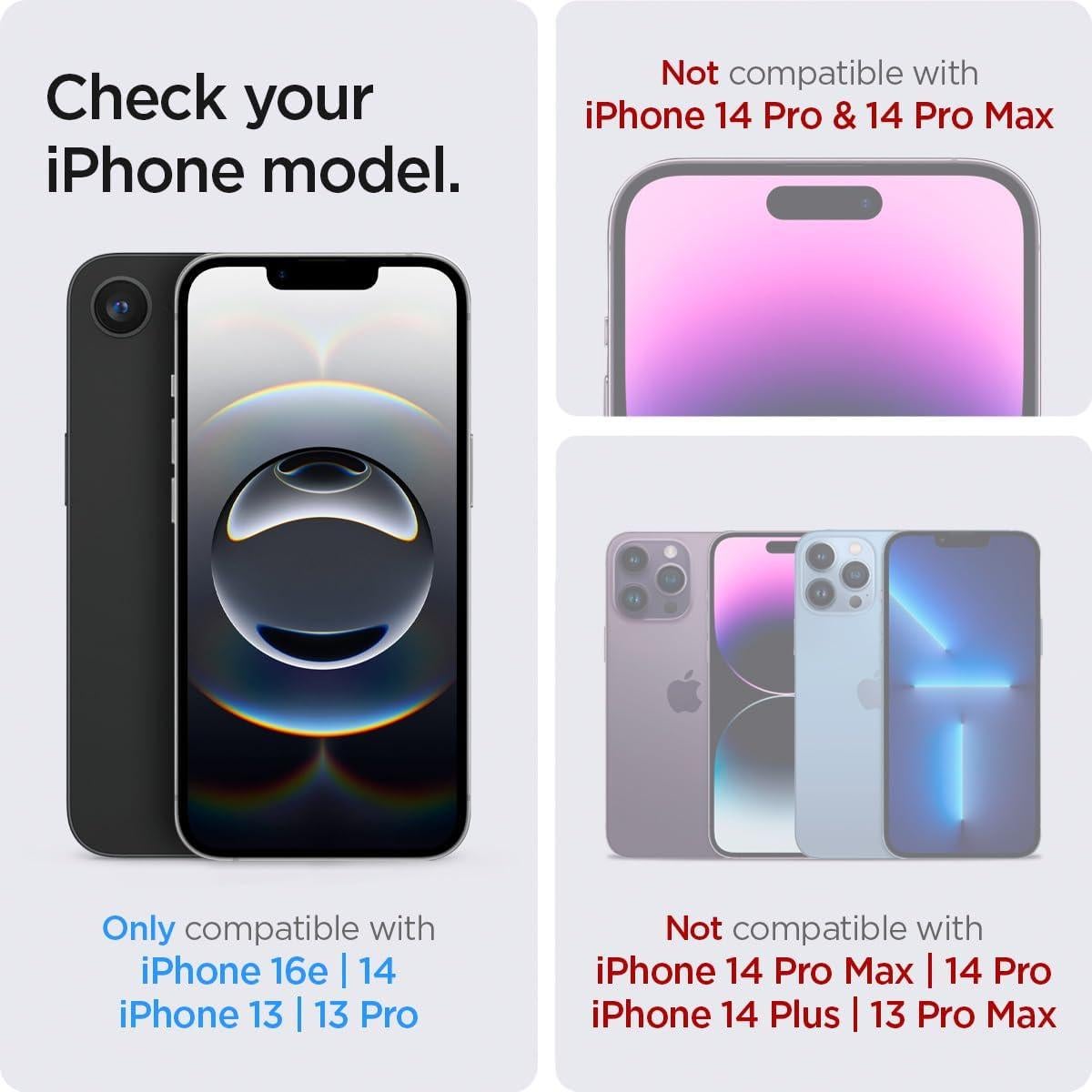 Protector de Pantalla Vidrio Templado Spigen iPhone 16e/14/13 Pro - 2 Paquete