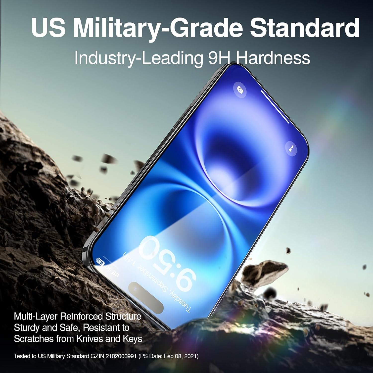 SMARTDEVIL Protector de Pantalla para iPhone 16 Vidrio Templado