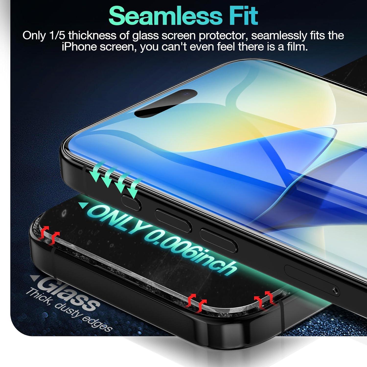 3 Protectores de Pantalla TPU para iPhone 16 Pro Max - Anti-Rasguños