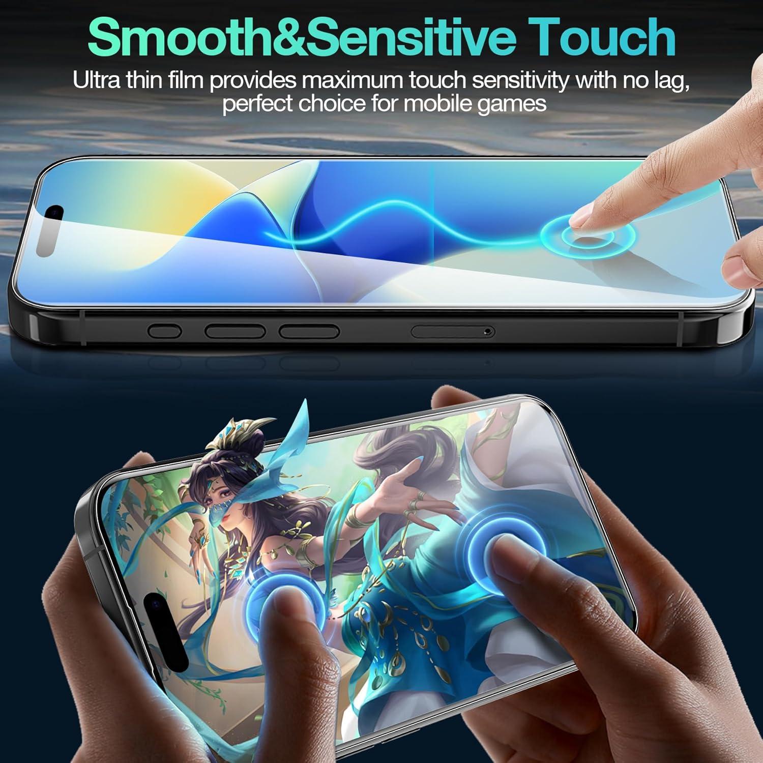 3 Protectores de Pantalla TPU para iPhone 16 Pro Max - Anti-Rasguños