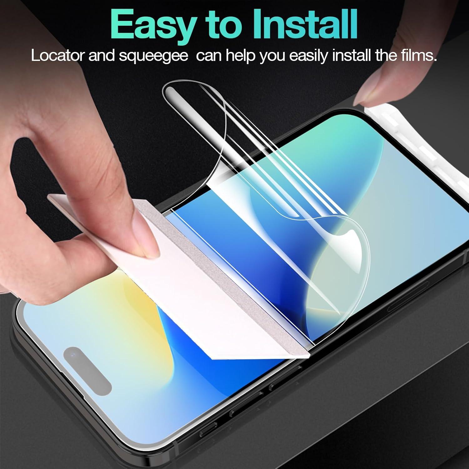 3 Protectores de Pantalla TPU para iPhone 16 Pro Max - Anti-Rasguños