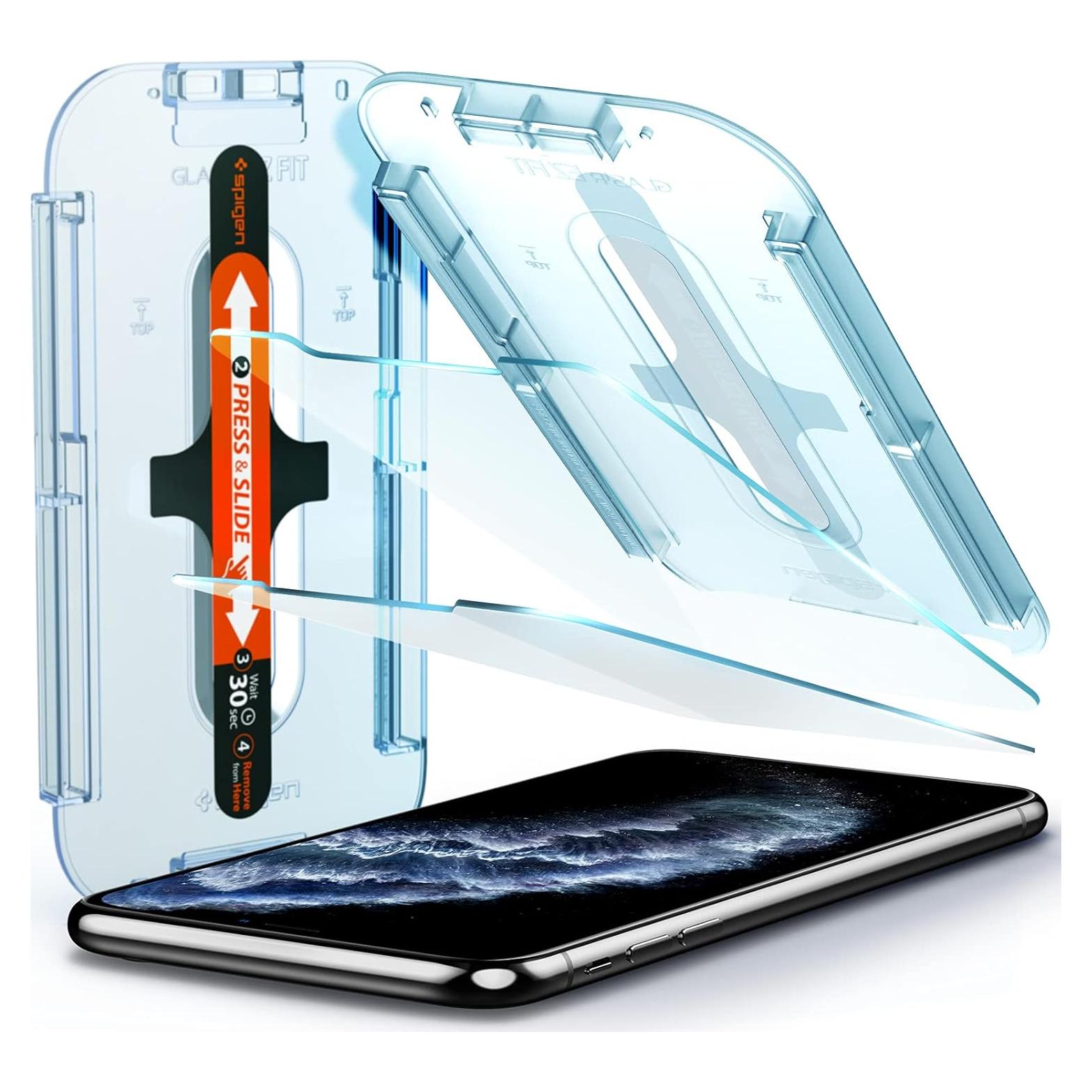 Protector de Pantalla Vidrio Templado Spigen GlasTR EZ FIT iPhone 11 Pro/XS/X