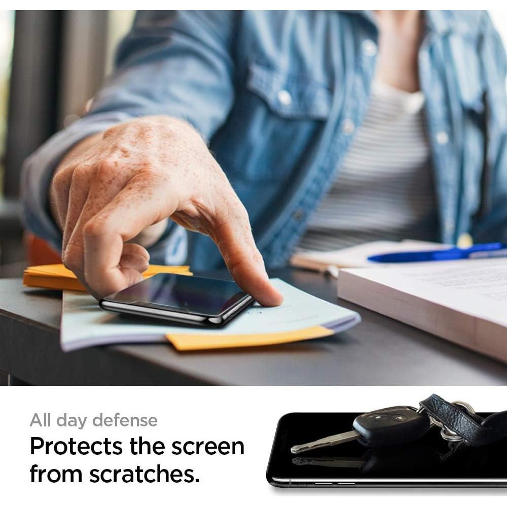 Protector de Pantalla Vidrio Templado Spigen GlasTR EZ FIT iPhone 11 Pro/XS/X