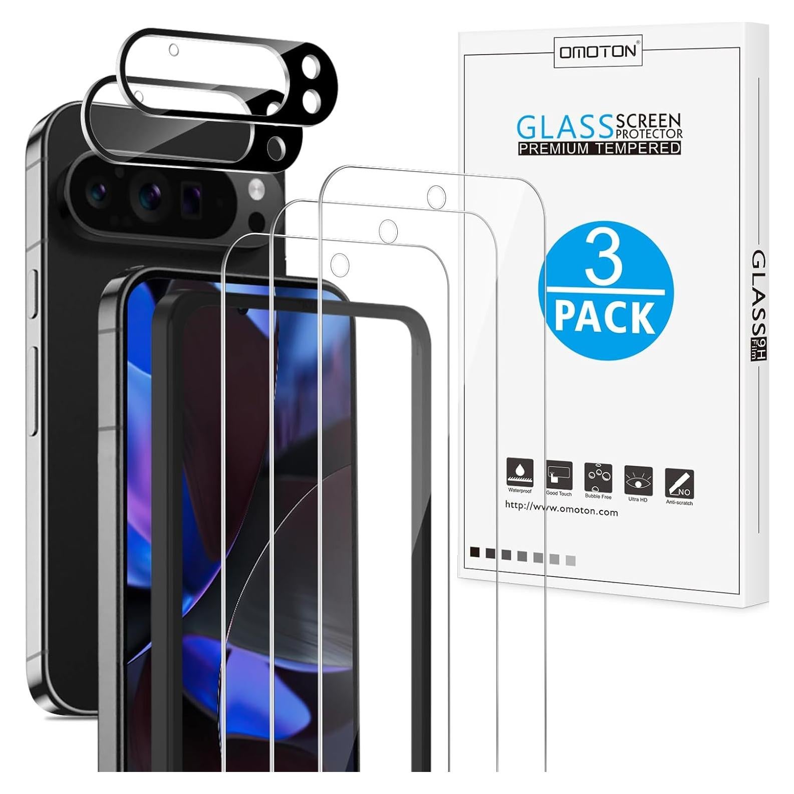 Protector de Pantalla y Lente OMOTON para Google Pixel 9 Pro XL