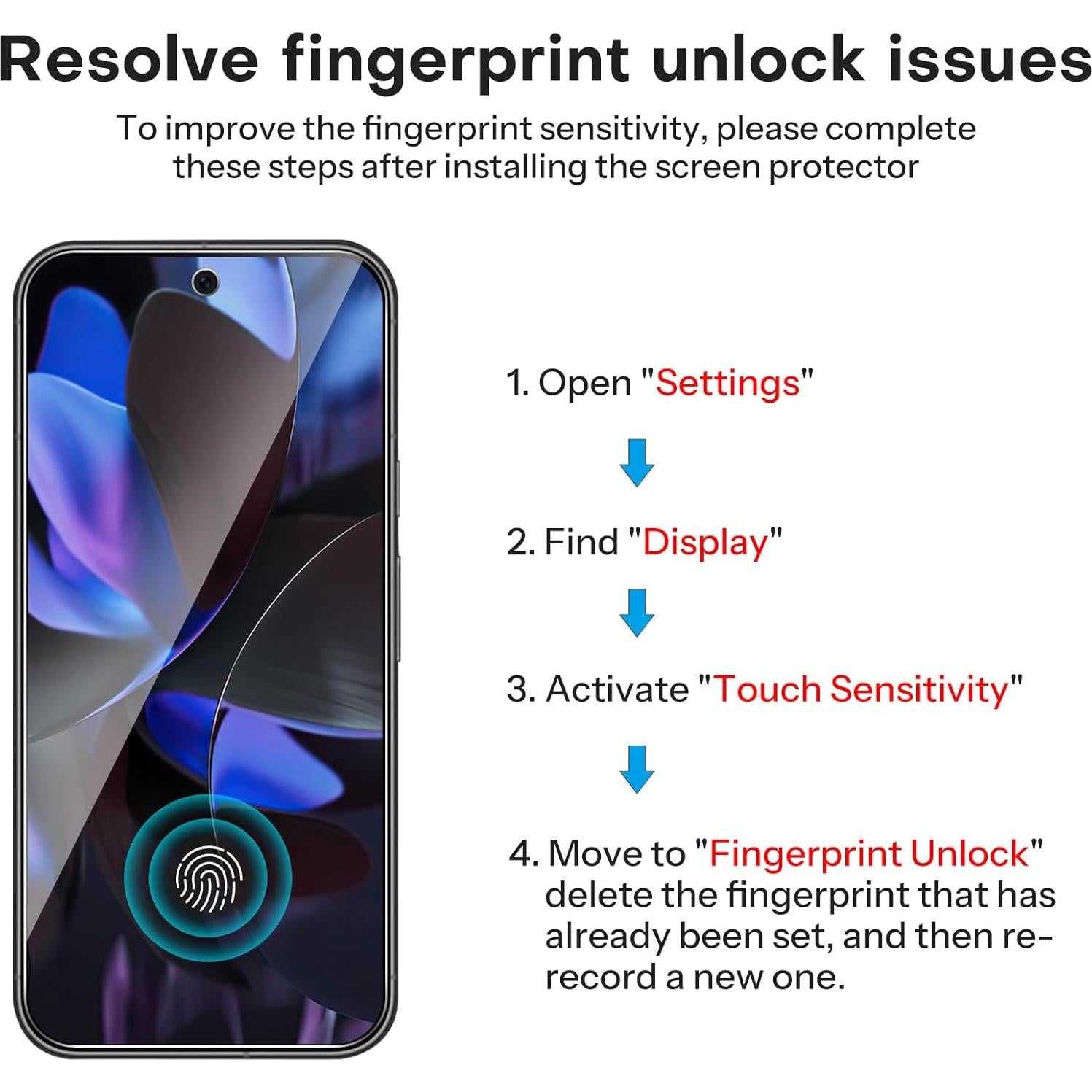 Protector de Pantalla y Lente OMOTON para Google Pixel 9 Pro XL
