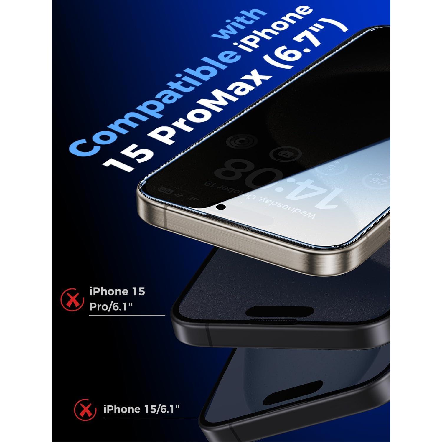 Protector de Pantalla MAGIC JOHN para iPhone 15 Pro Max 6.7"