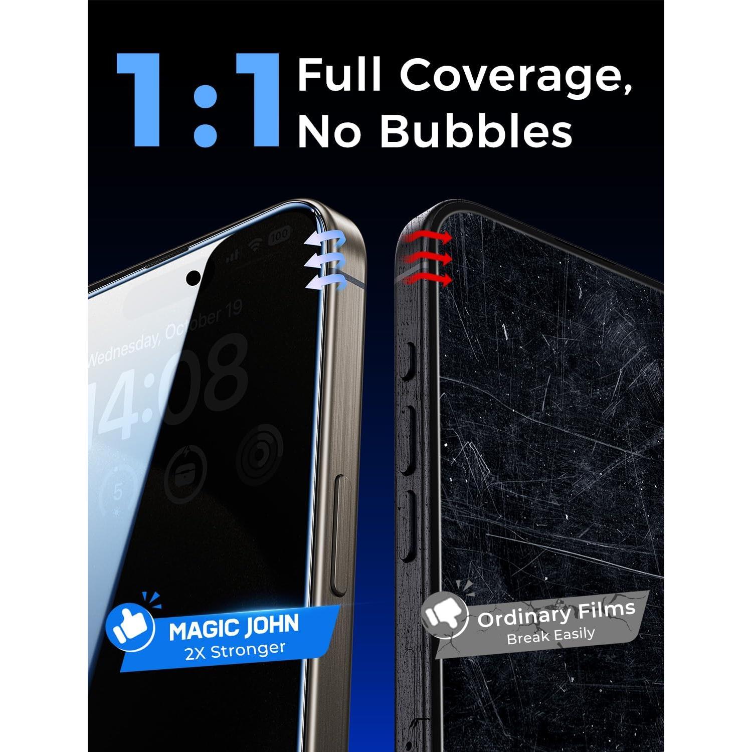 Protector de Pantalla MAGIC JOHN para iPhone 15 Pro Max 6.7"