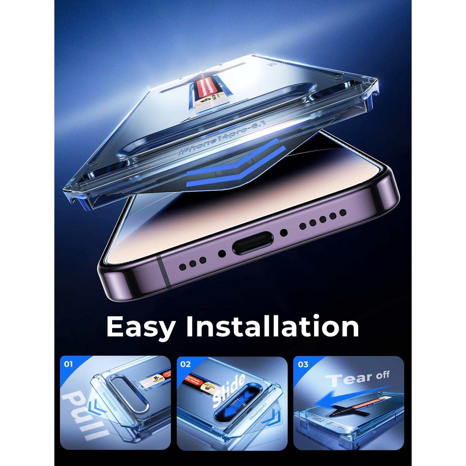 Protector de Pantalla Vidrio Templado MAGIC JOHN para iPhone 14 Pro 6.1" - 2 Unidades