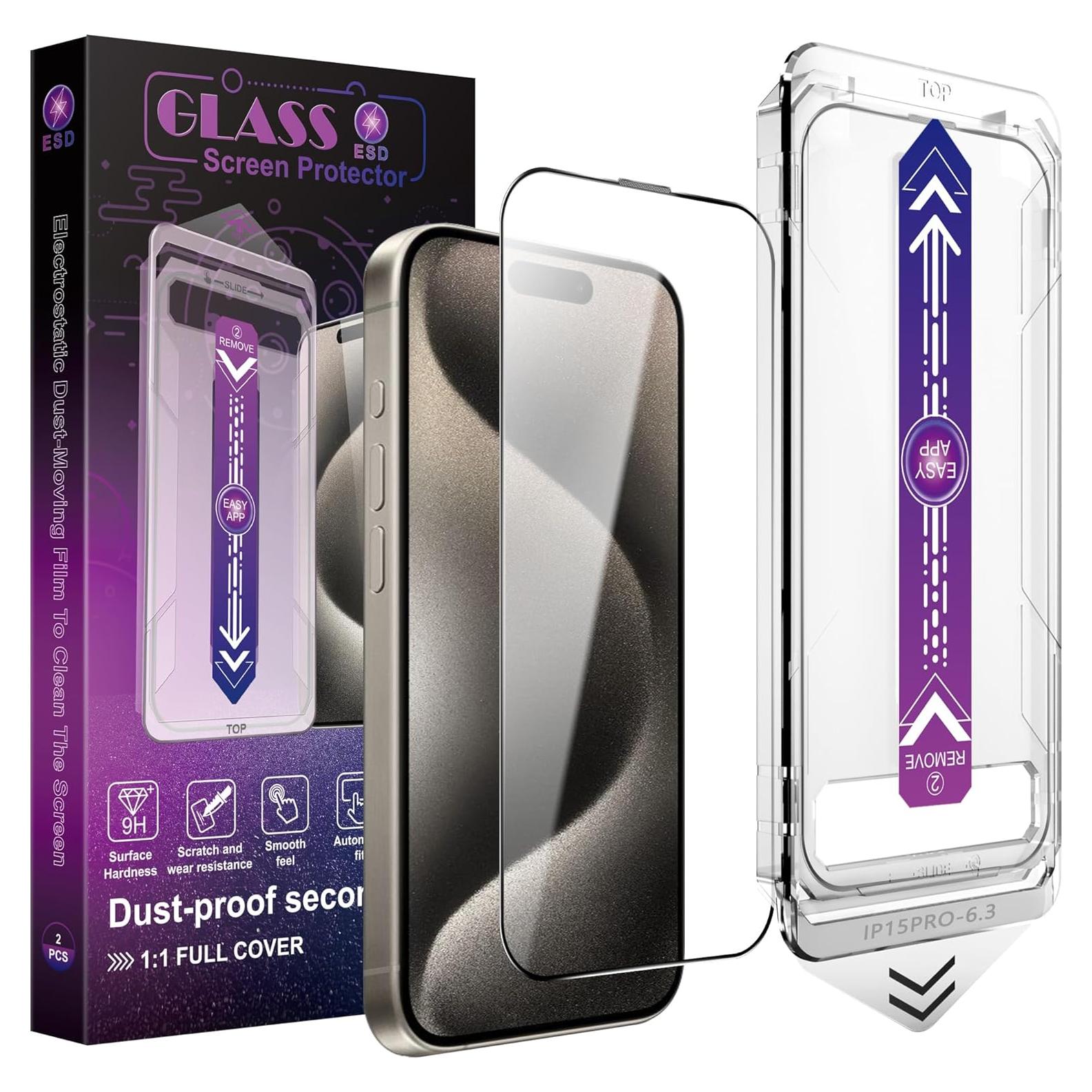 Protector de Pantalla Vidrio Templado CHISHA para iPhone 16 Pro