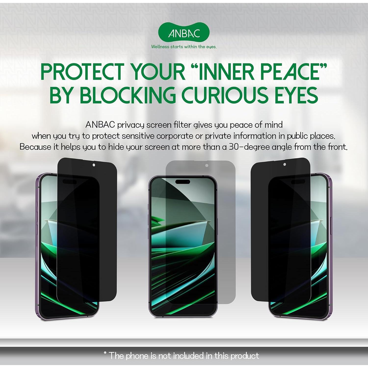 Protector de Pantalla Privado ANBAC para iPhone 14 Pro 6.1"