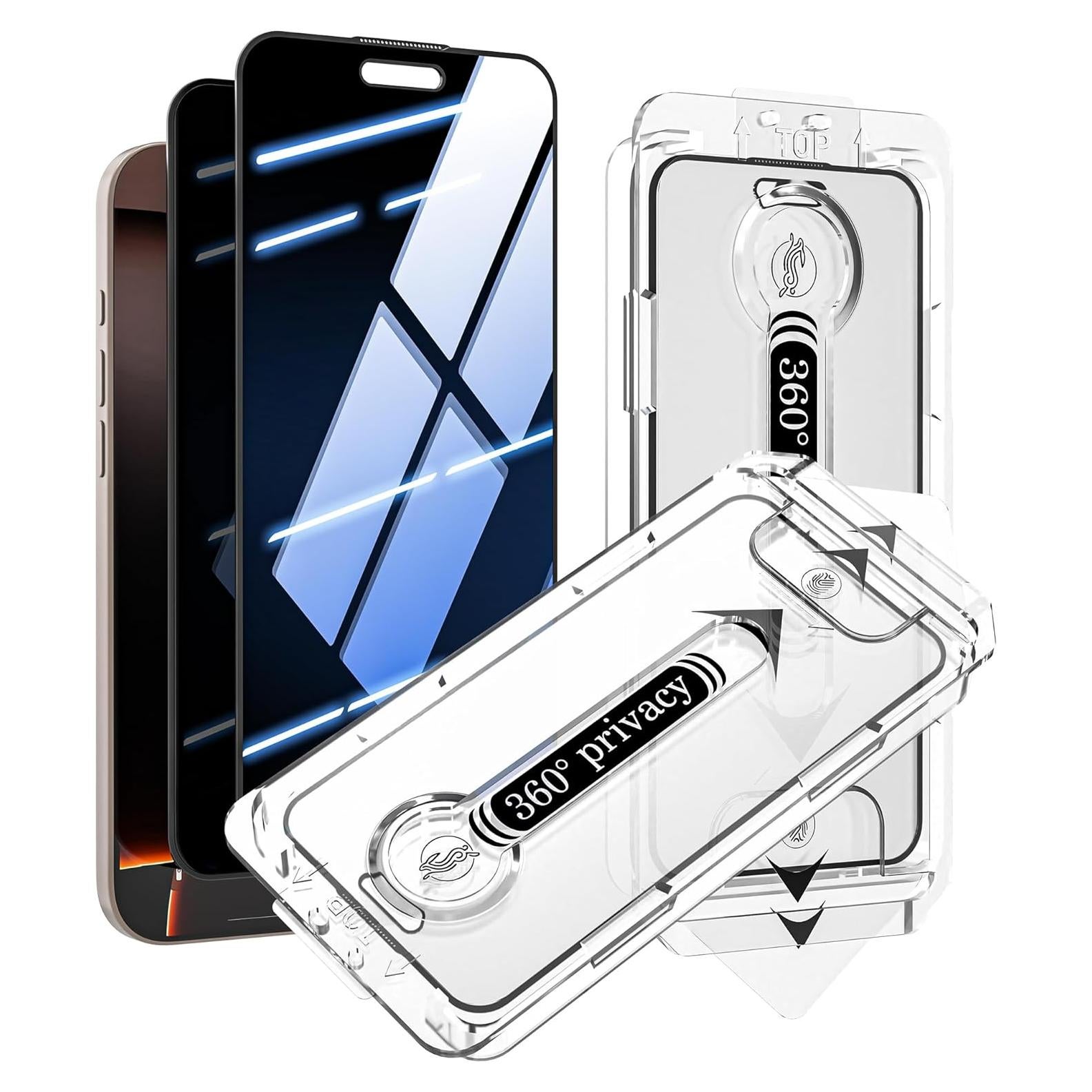 Protector de Pantalla Privada Tijotsushi para iPhone 15 Pro 2-Pack