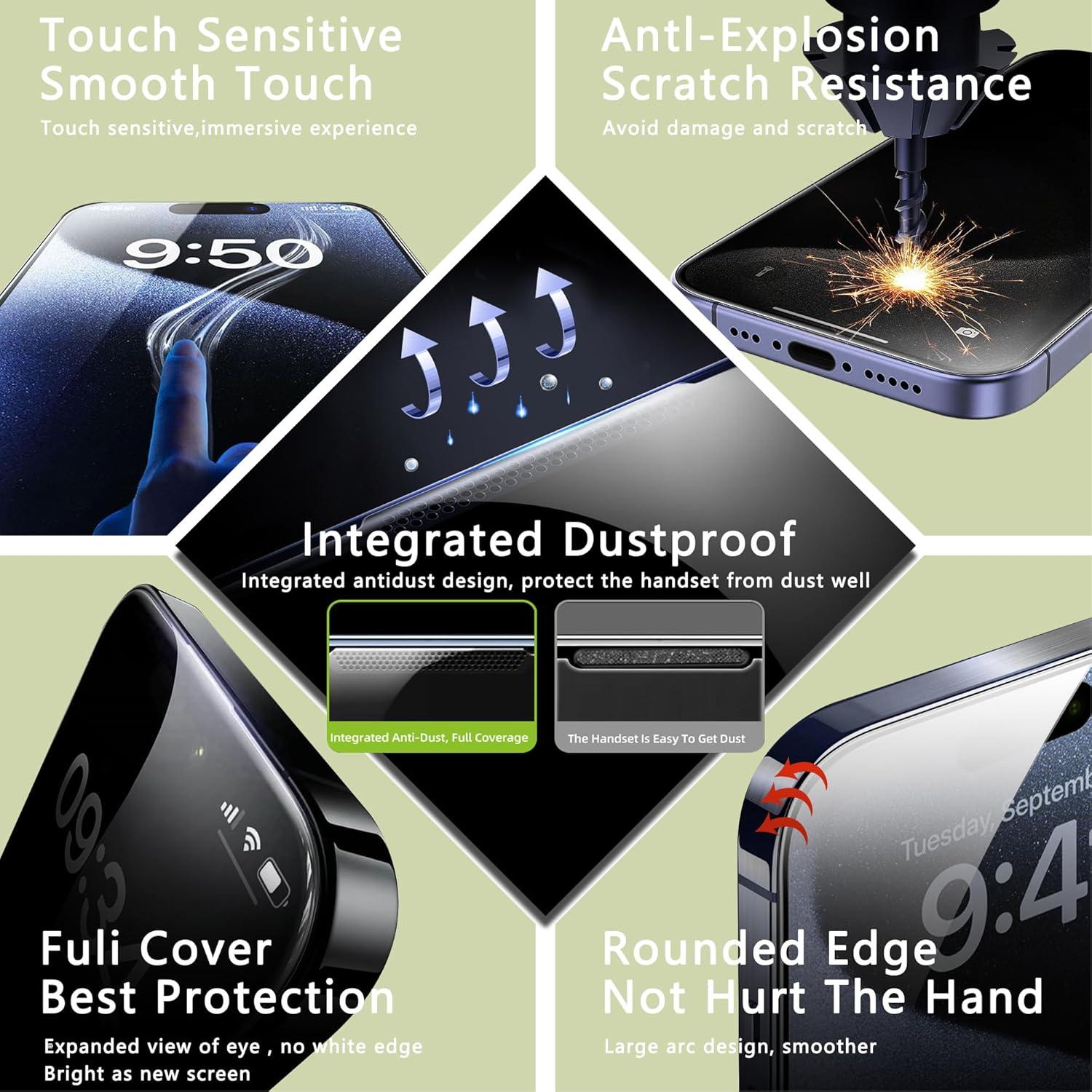 Protector de Pantalla Privacidad SY SHANGYAN para iPhone 16 Pro