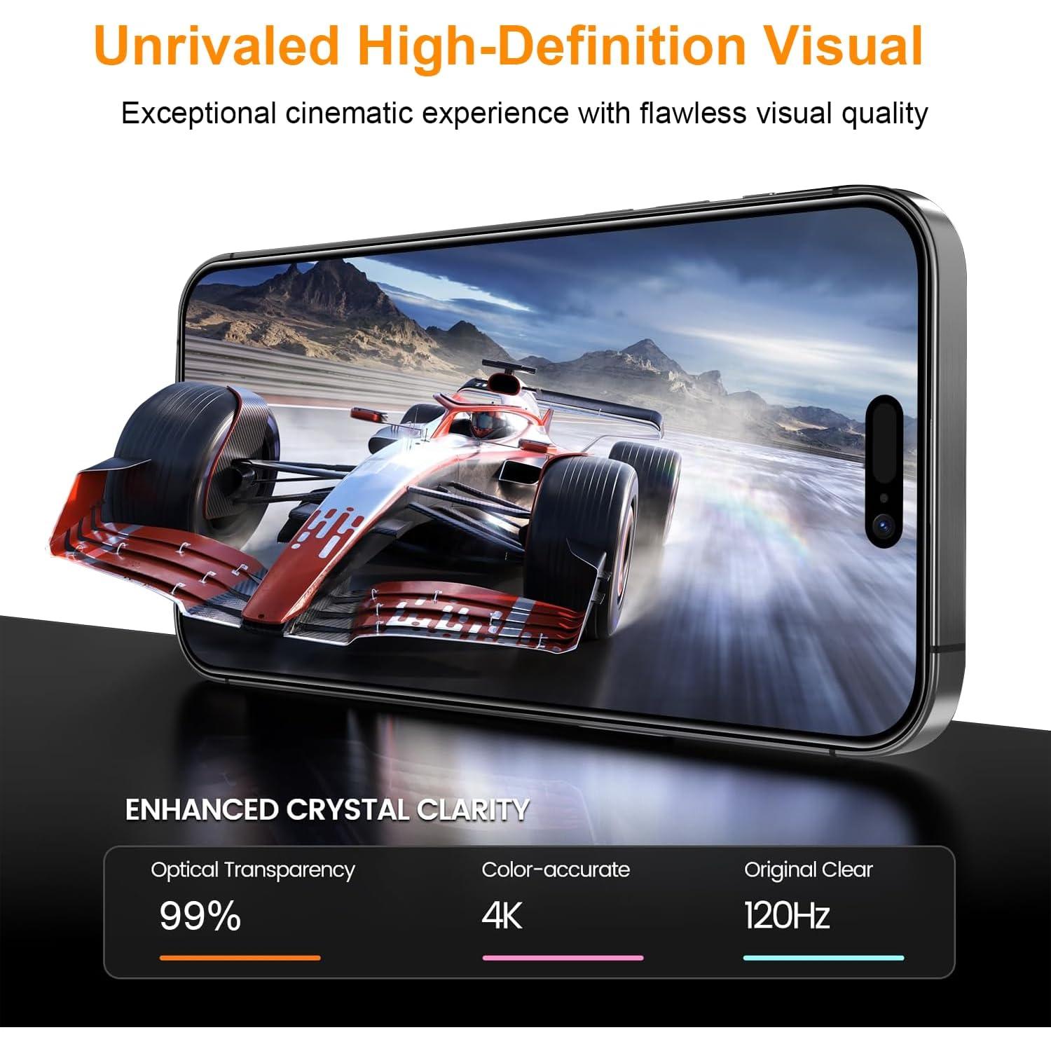 Protector de Pantalla Privado OneFish para iPhone 16 Pro Max 6.9"