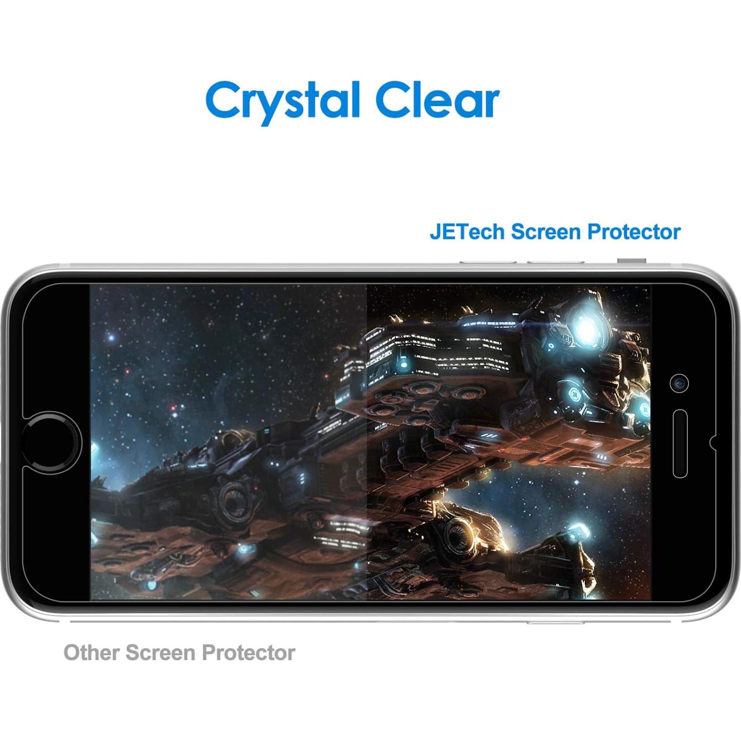 Protector de Pantalla JETech para iPhone SE 3/2, Vidrio Templado, 3 Unidades