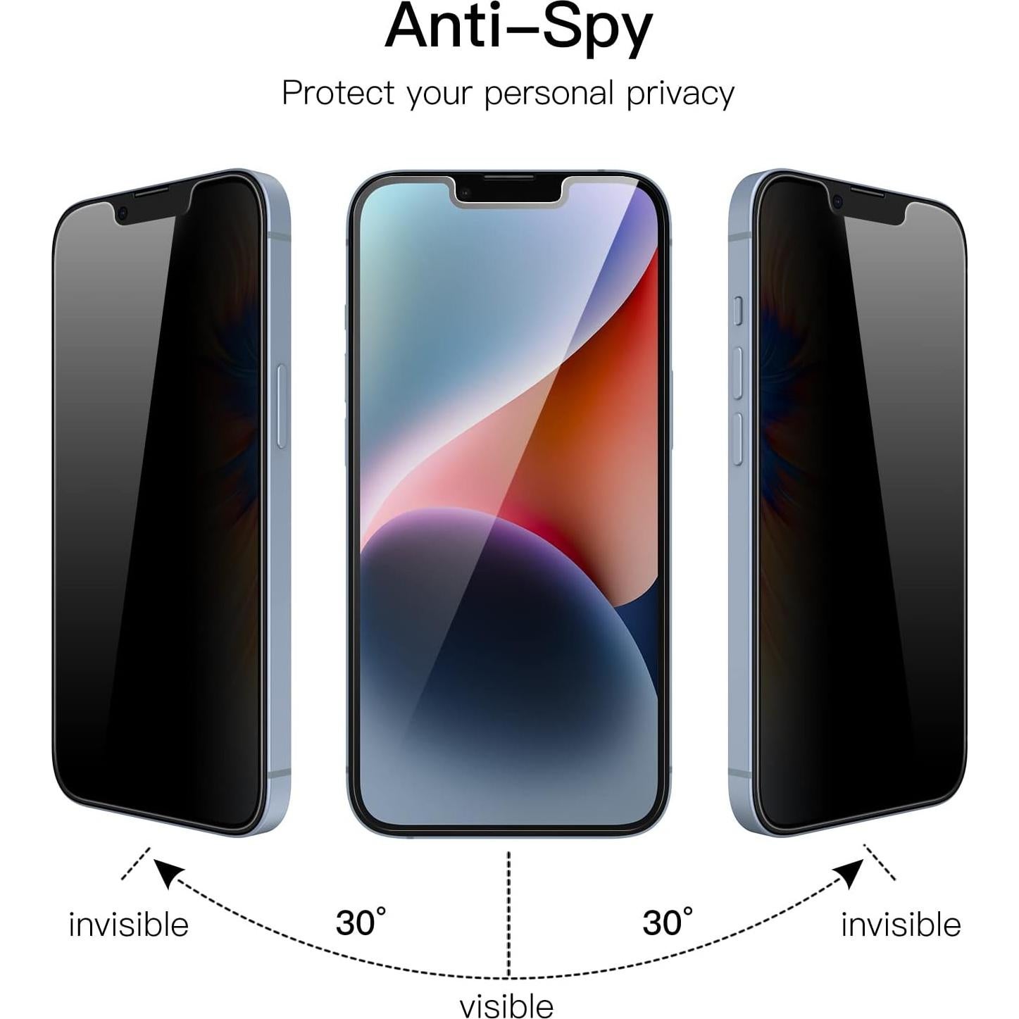 Protector de Pantalla Privado JETech para iPhone 14 Plus 6.7"