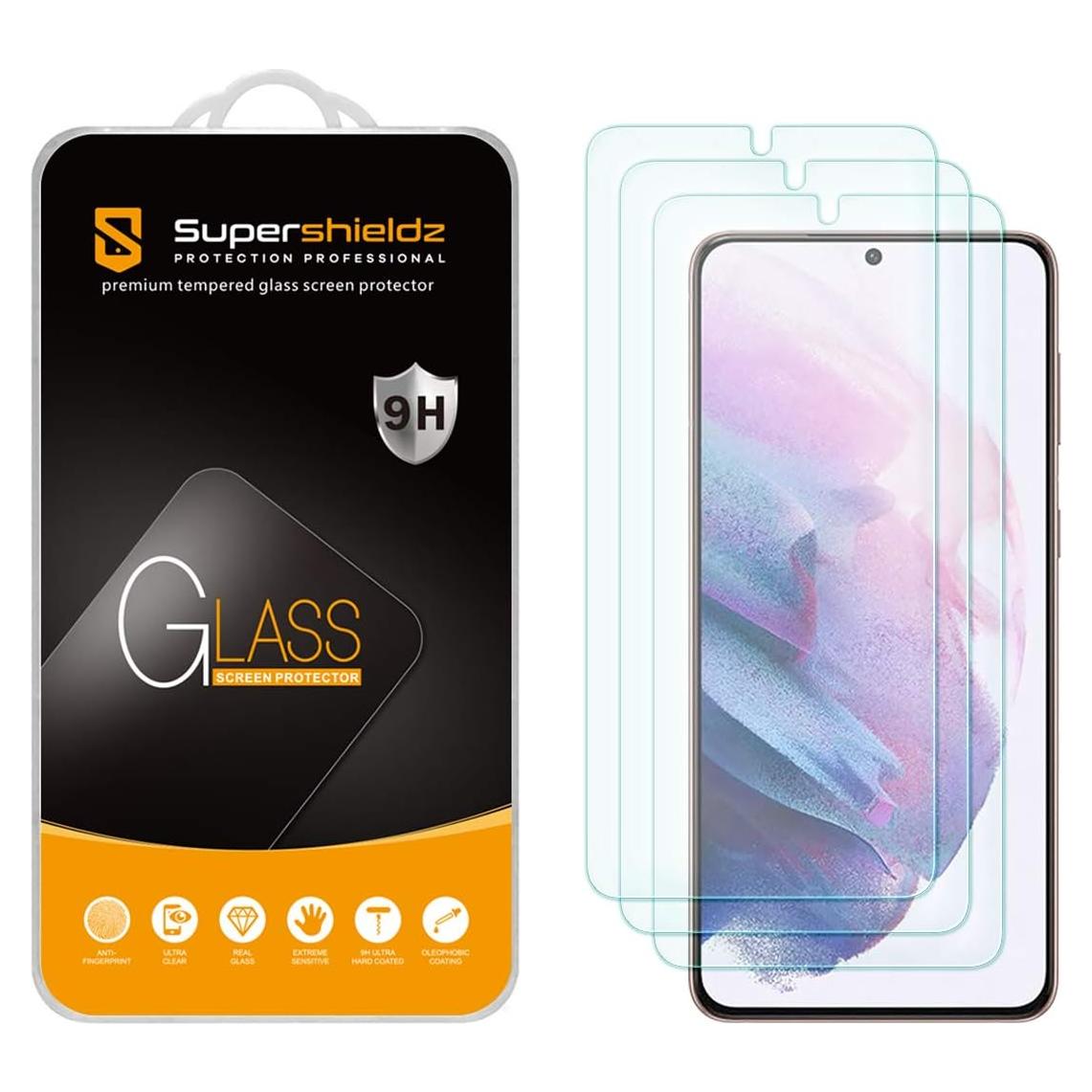 Protector de Pantalla Vidrio Templado Supershieldz para Samsung Galaxy S21 Plus 5G - 3 Unidades