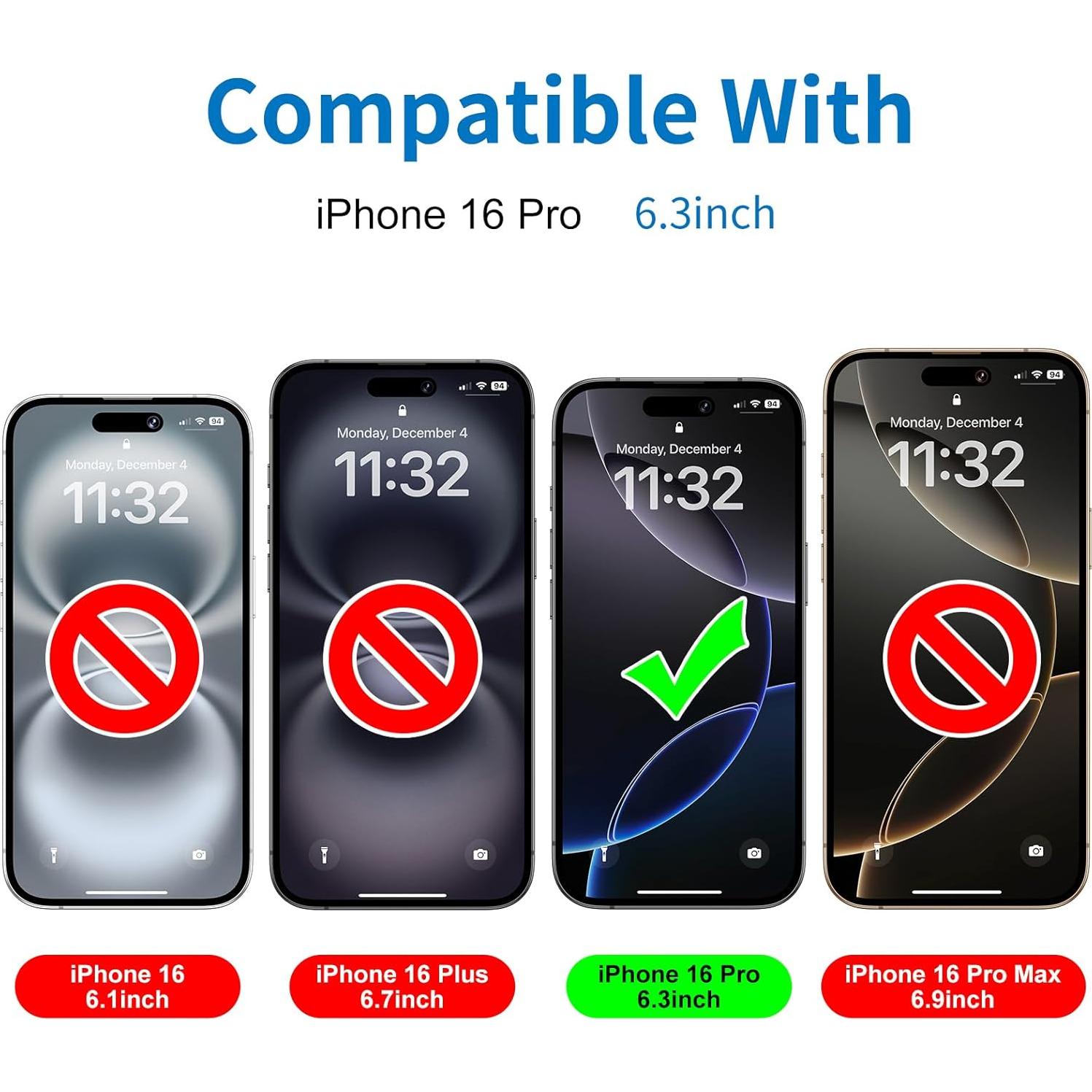 Protector de Pantalla Mothca Vidrio Mate para iPhone 16 Pro 6.3"