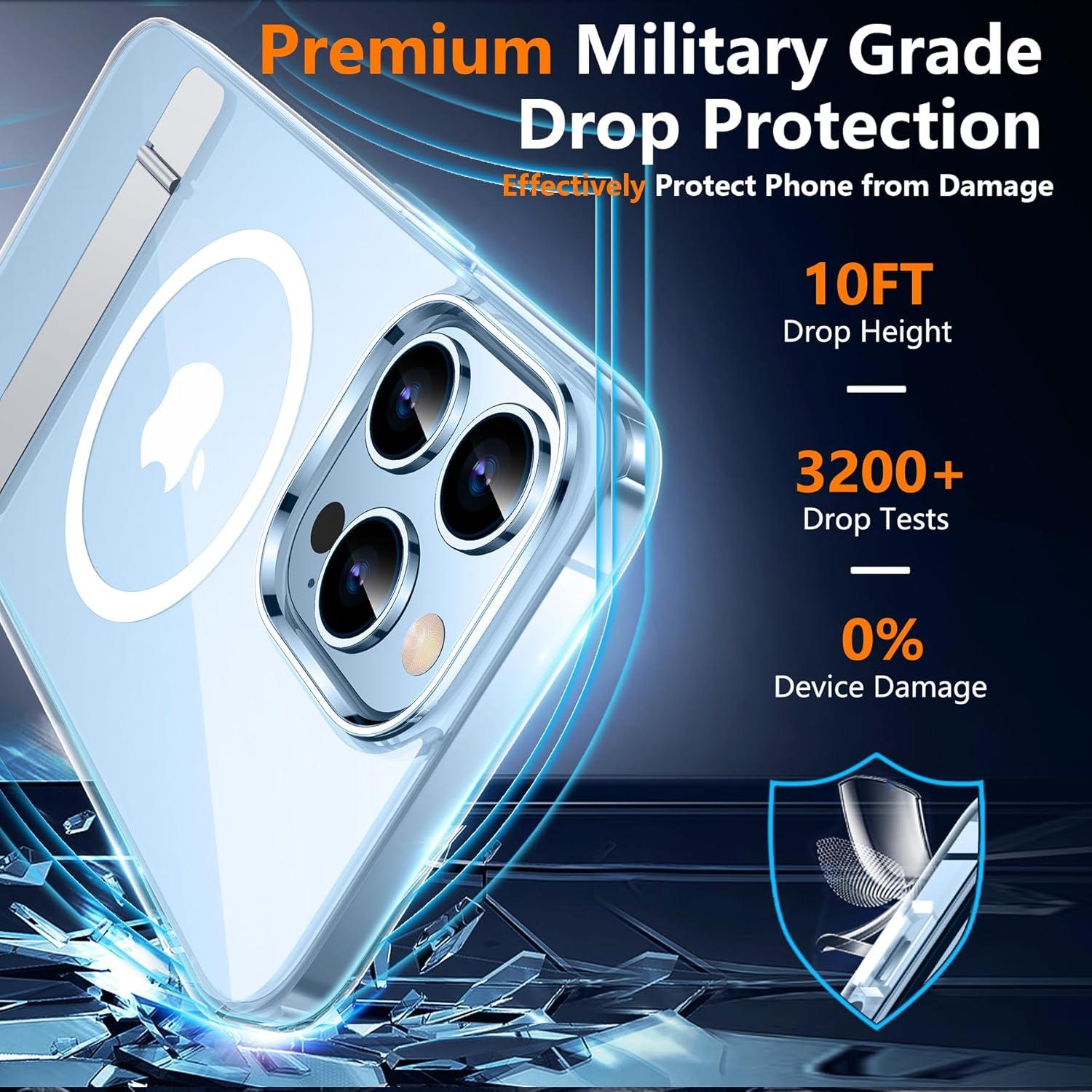 Funda Magnética SPIDERCASE para iPhone 13 Pro 6.1" Transparente